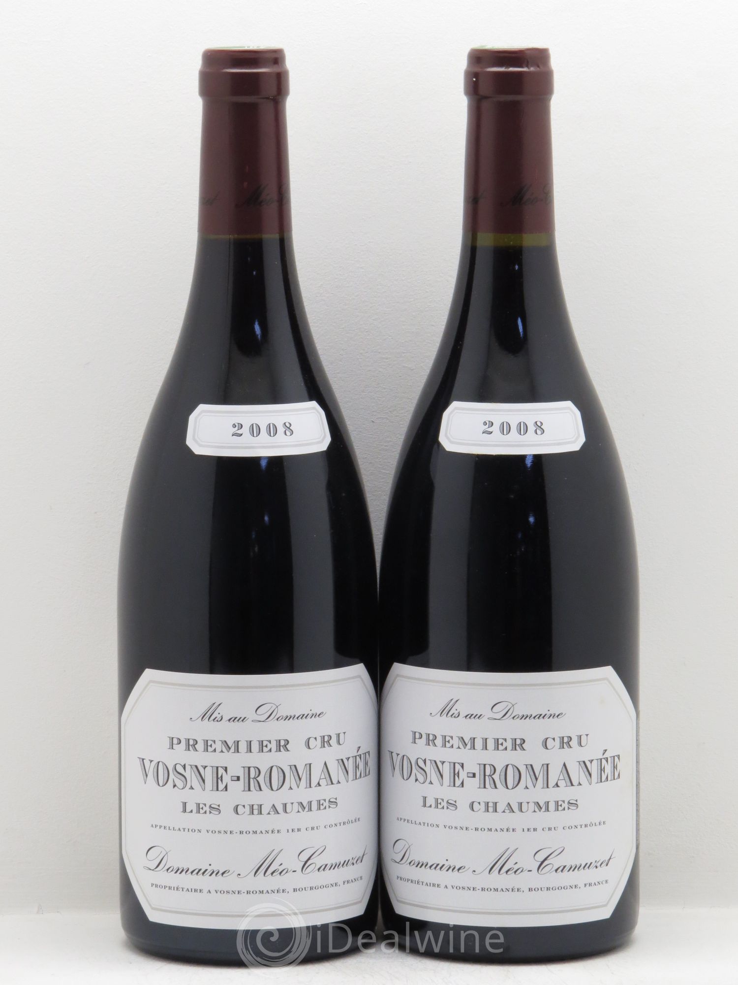 Vosne-Romanée 1er Cru Les Chaumes Méo-Camuzet (Domaine) 2008 - Lot de 2 bouteilles - 0