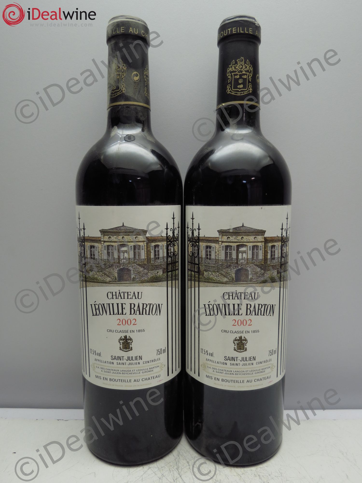 Château Léoville Barton 2ème Grand Cru Classé 2002 - Lot de 2 bouteilles - 0
