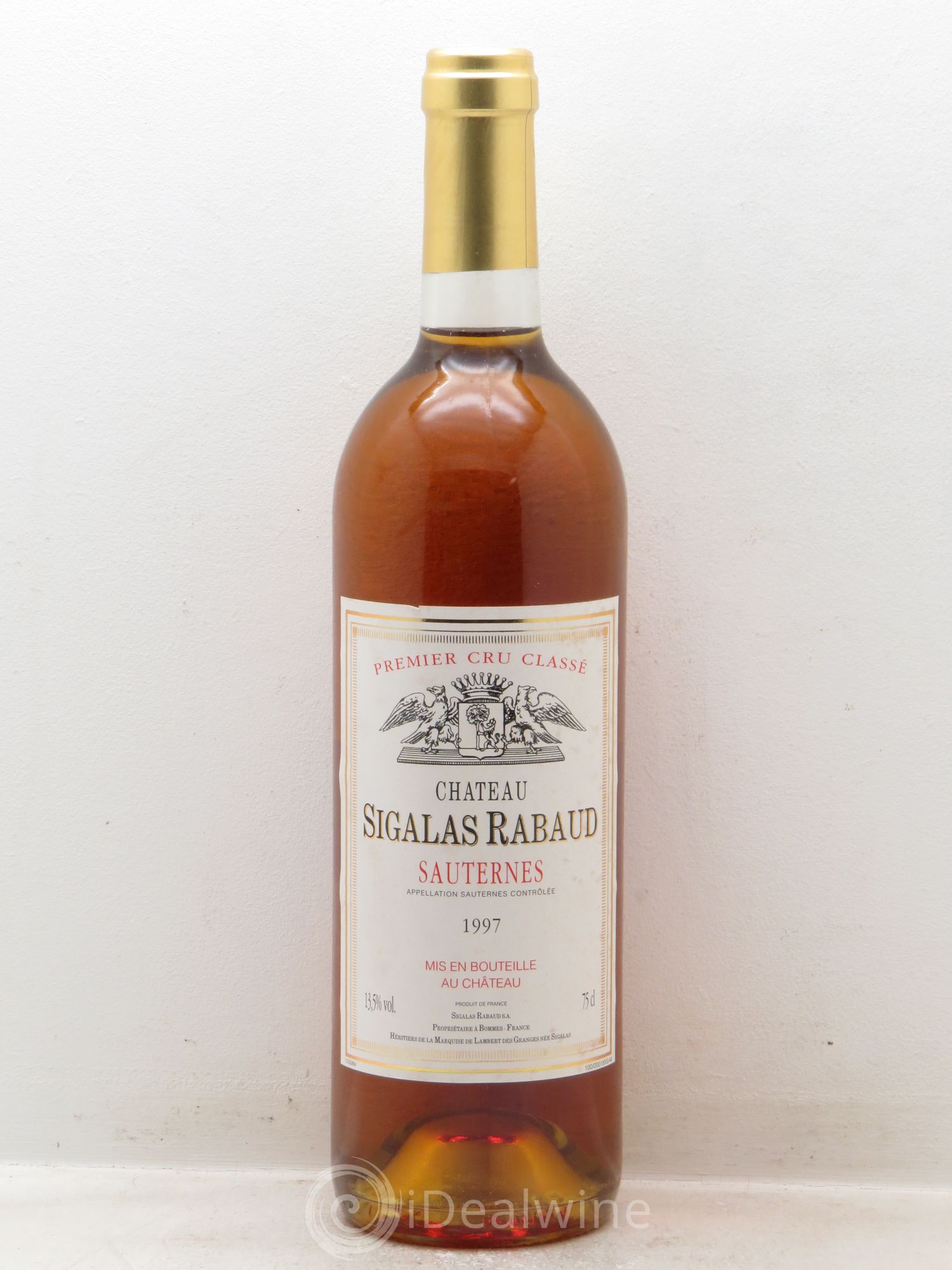 Château Sigalas Rabaud 1er Grand Cru Classé 1997 - Posten von 1 Flasche - 0