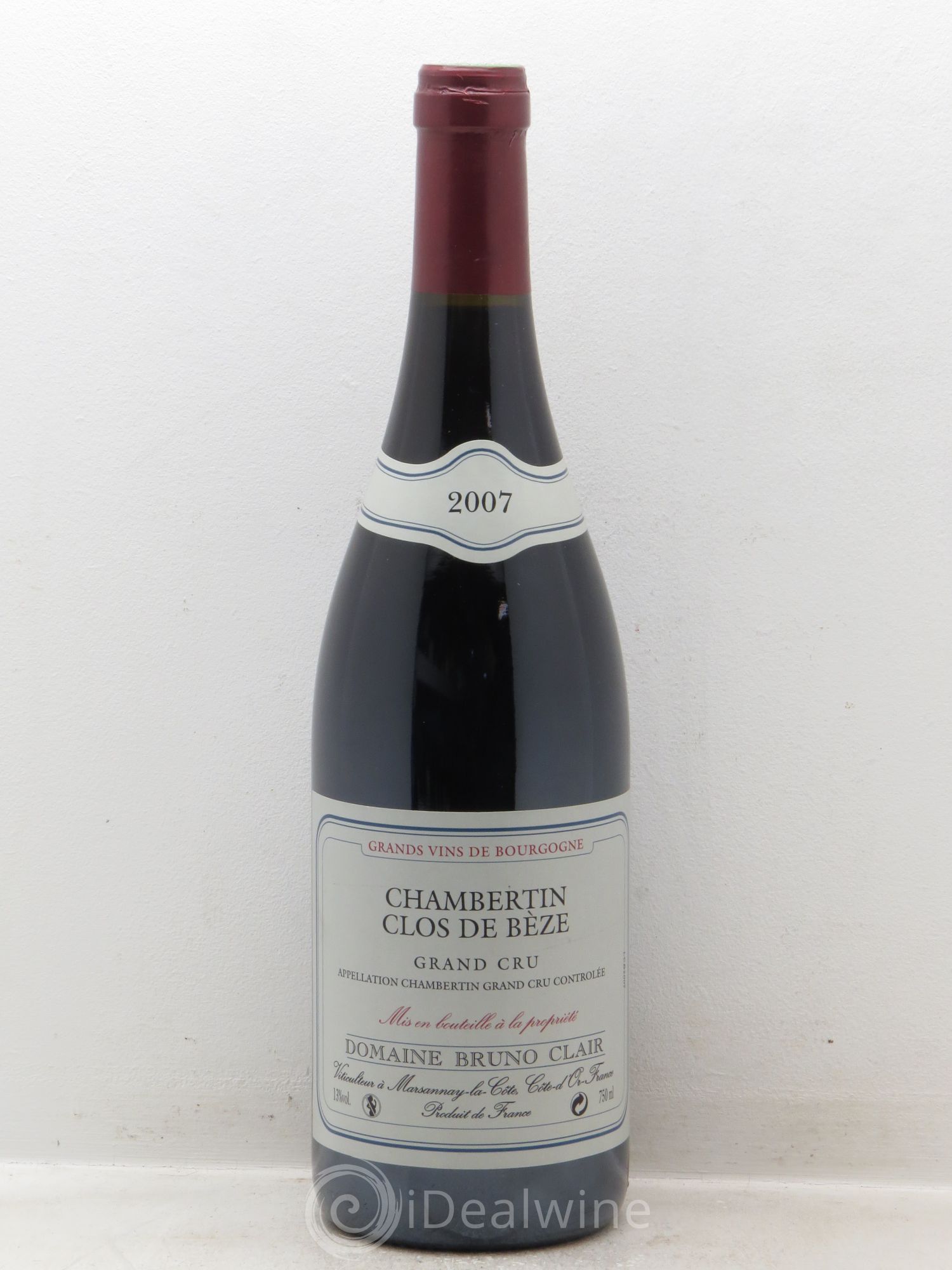 Chambertin Clos de Bèze Grand Cru Bruno Clair (Domaine) 2007 - Lot de 1 bouteille - 0