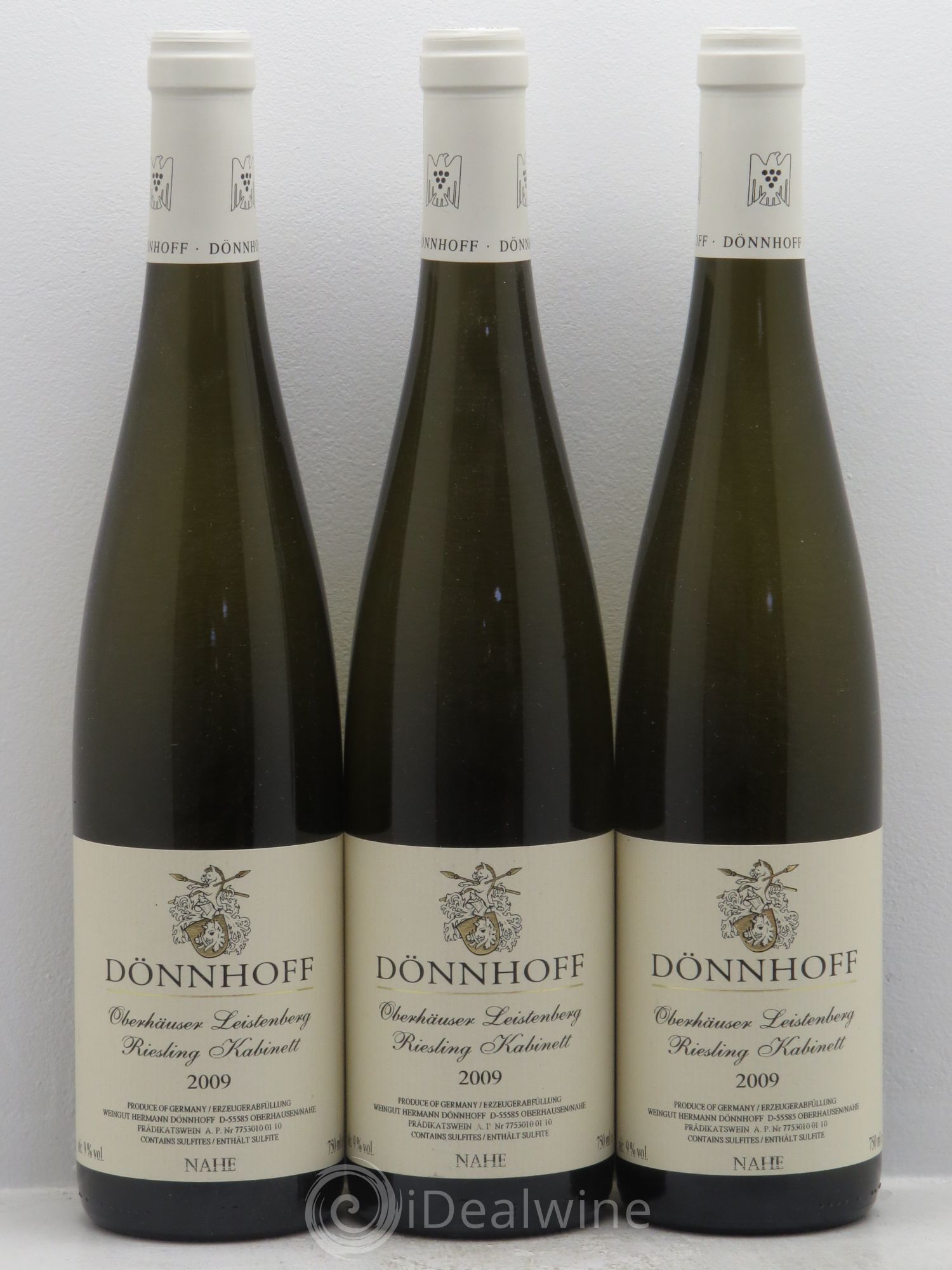 Riesling Nahe Oberhausen Leistenberg Kabinett Donnhoff 2009 - Posten von 3 Flaschen - 0
