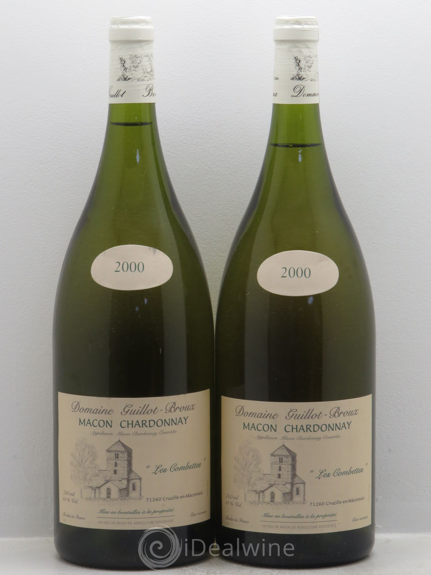 Mâcon Chardonnay Combettes Guillot Broux 2000 - Posten von 2 Magnum - 0