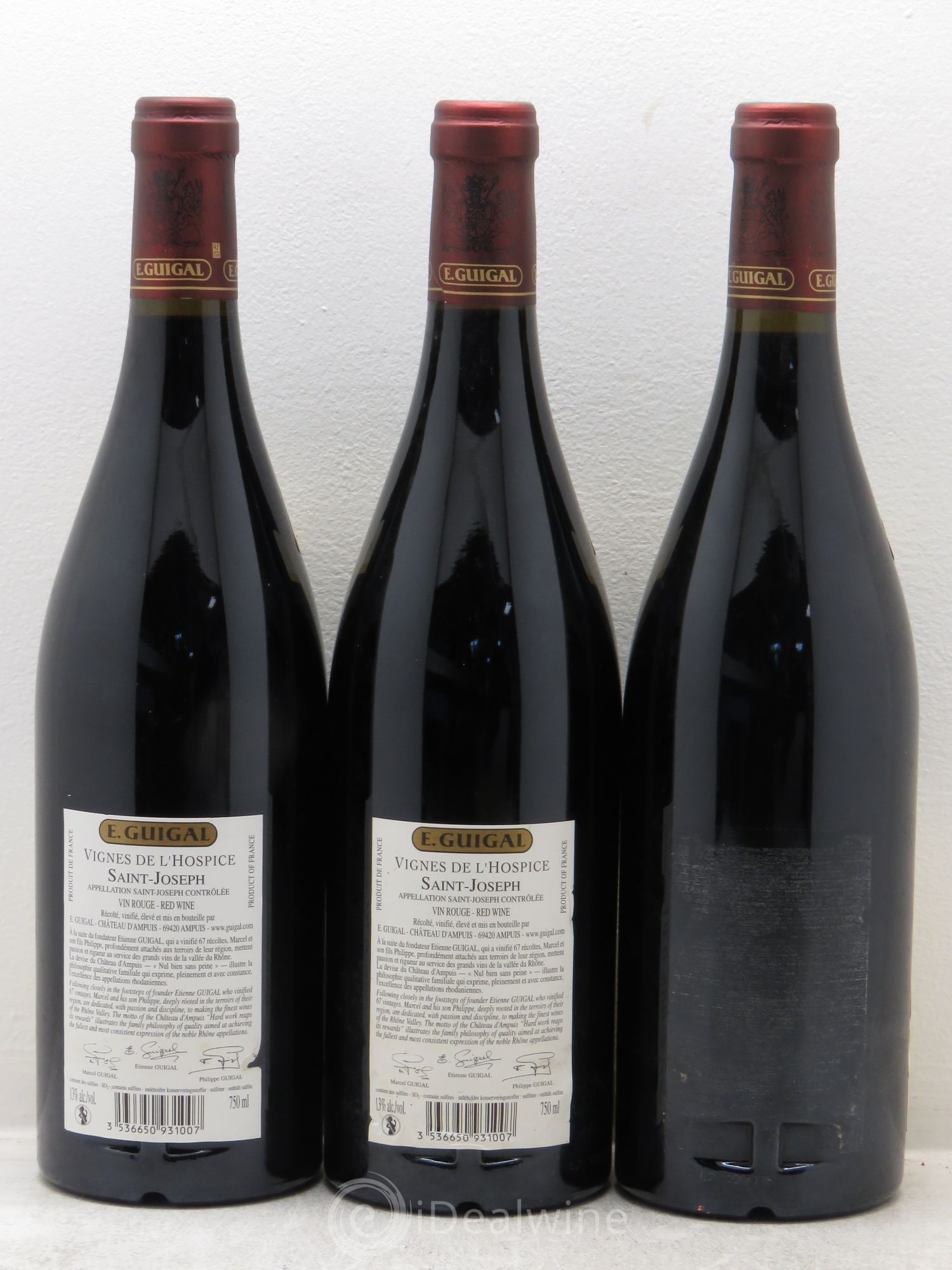 Saint-Joseph Vignes de l'Hospice Guigal 2006 - Lot de 3 bouteilles - 1