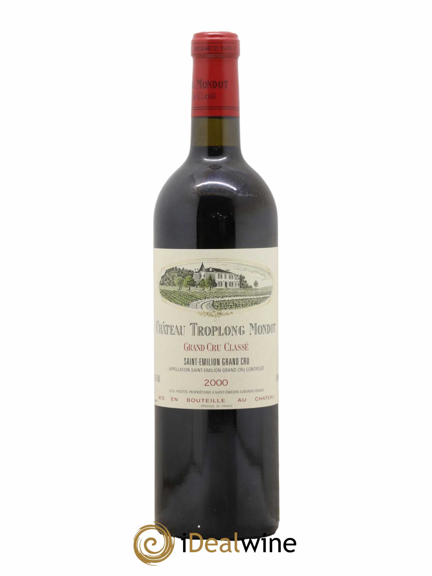 Château Troplong Mondot 1er Grand Cru Classé B 2000 - Lot de 1 bouteille - 0