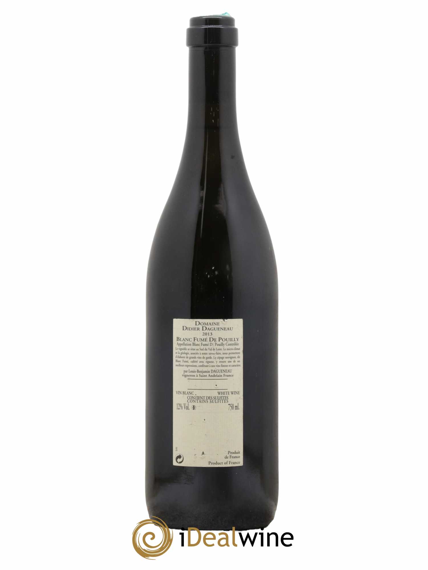 Pouilly-Fumé Blanc Fumé de Pouilly Dagueneau (Domaine Didier - Louis-Benjamin) 2013 - Lot de 1 bouteille - 1
