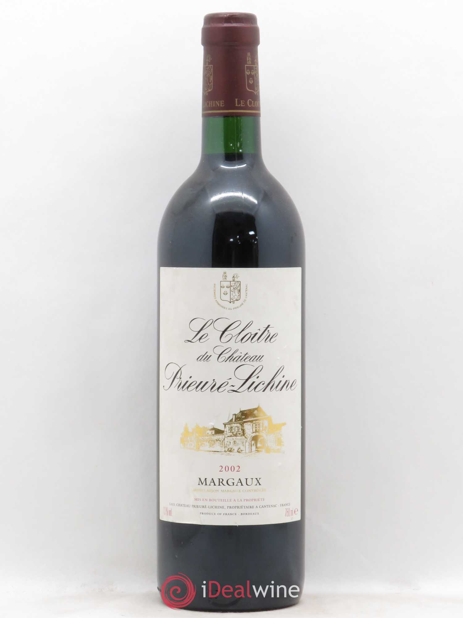 Château Prieuré Lichine 4ème Grand Cru Classé 2002 - Lot de 1 bouteille - 0