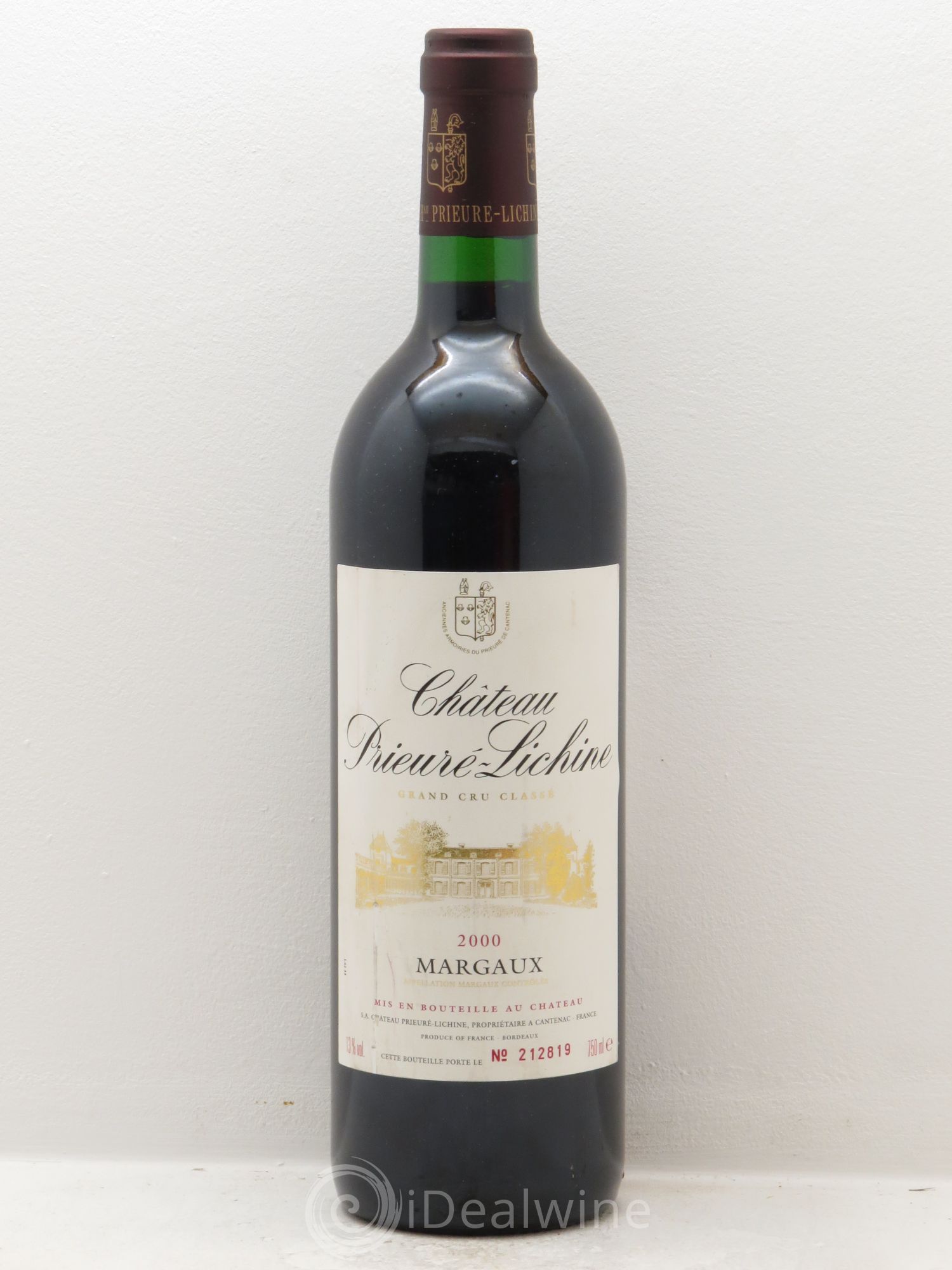 Château Prieuré Lichine 4ème Grand Cru Classé 2000 - Lot de 1 bouteille - 0