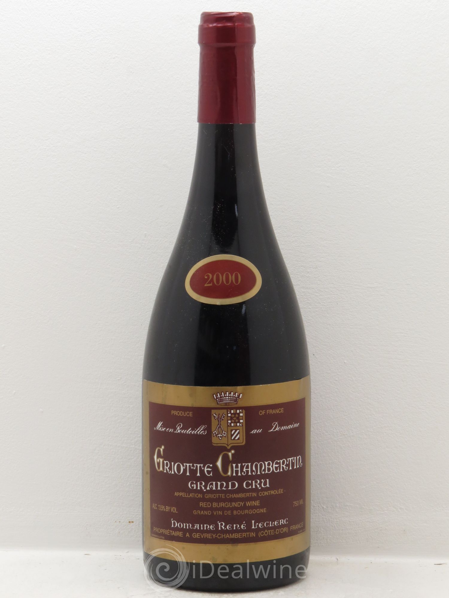 Griotte-Chambertin Grand Cru R.Leclerc 2000 - Lot de 1 bouteille - 0