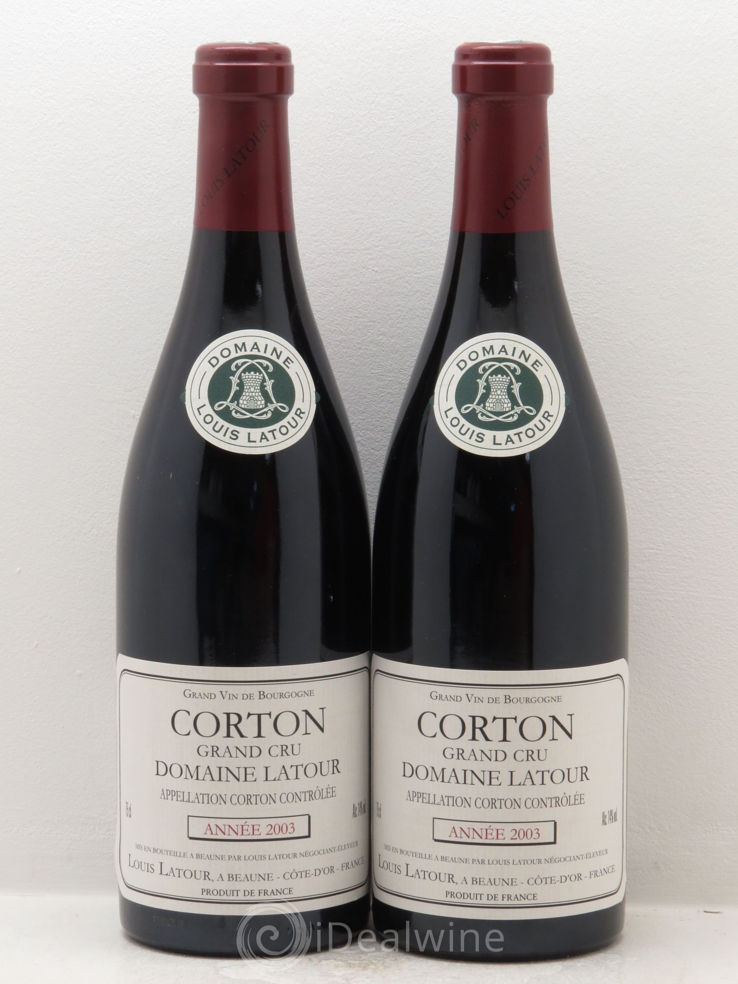 Corton Grand Cru Louis Latour 2003 - Lot de 2 bouteilles - 0