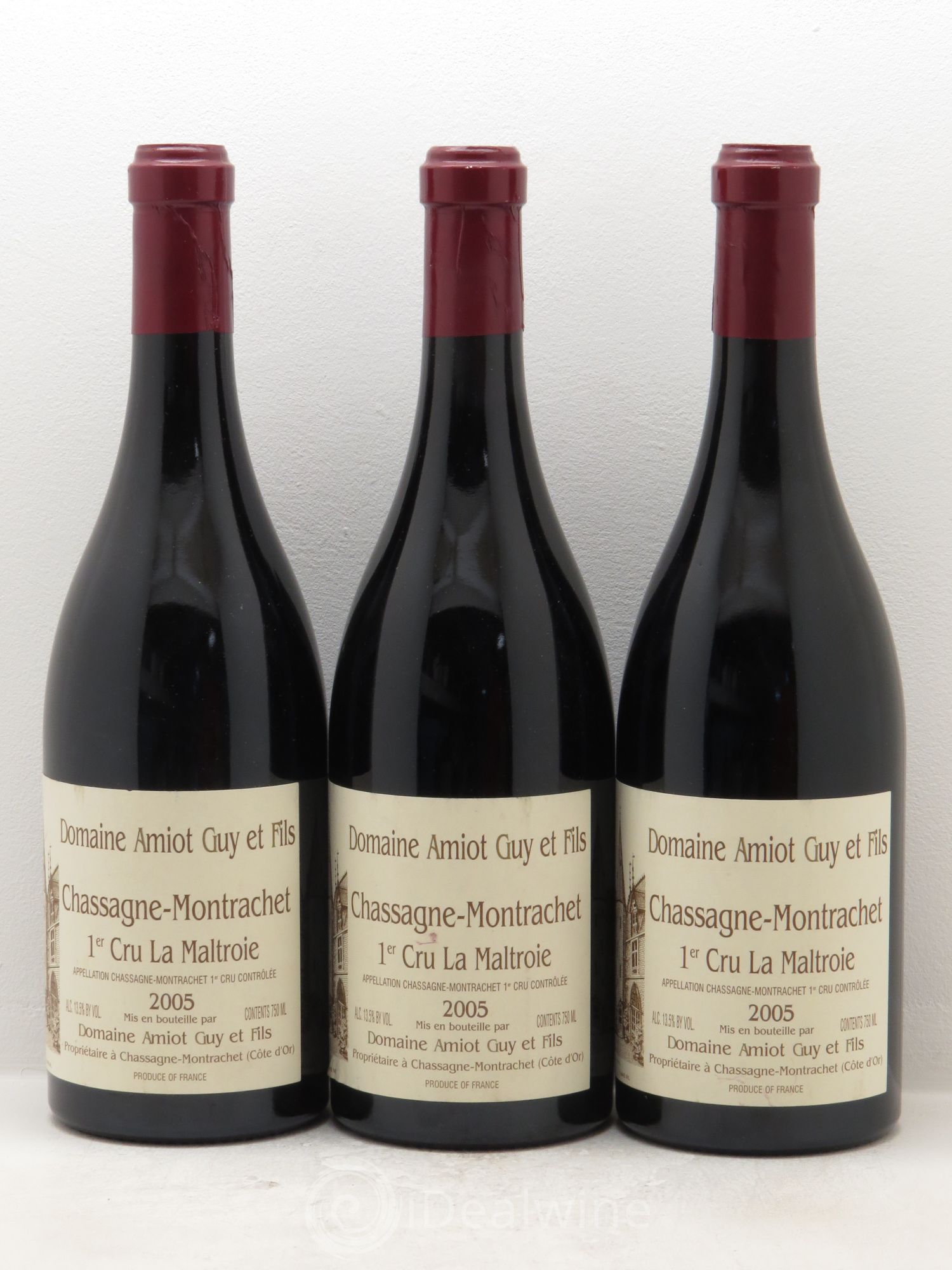 Chassagne-Montrachet 1er Cru G.Amiot 2005 - Lot de 3 bouteilles - 0