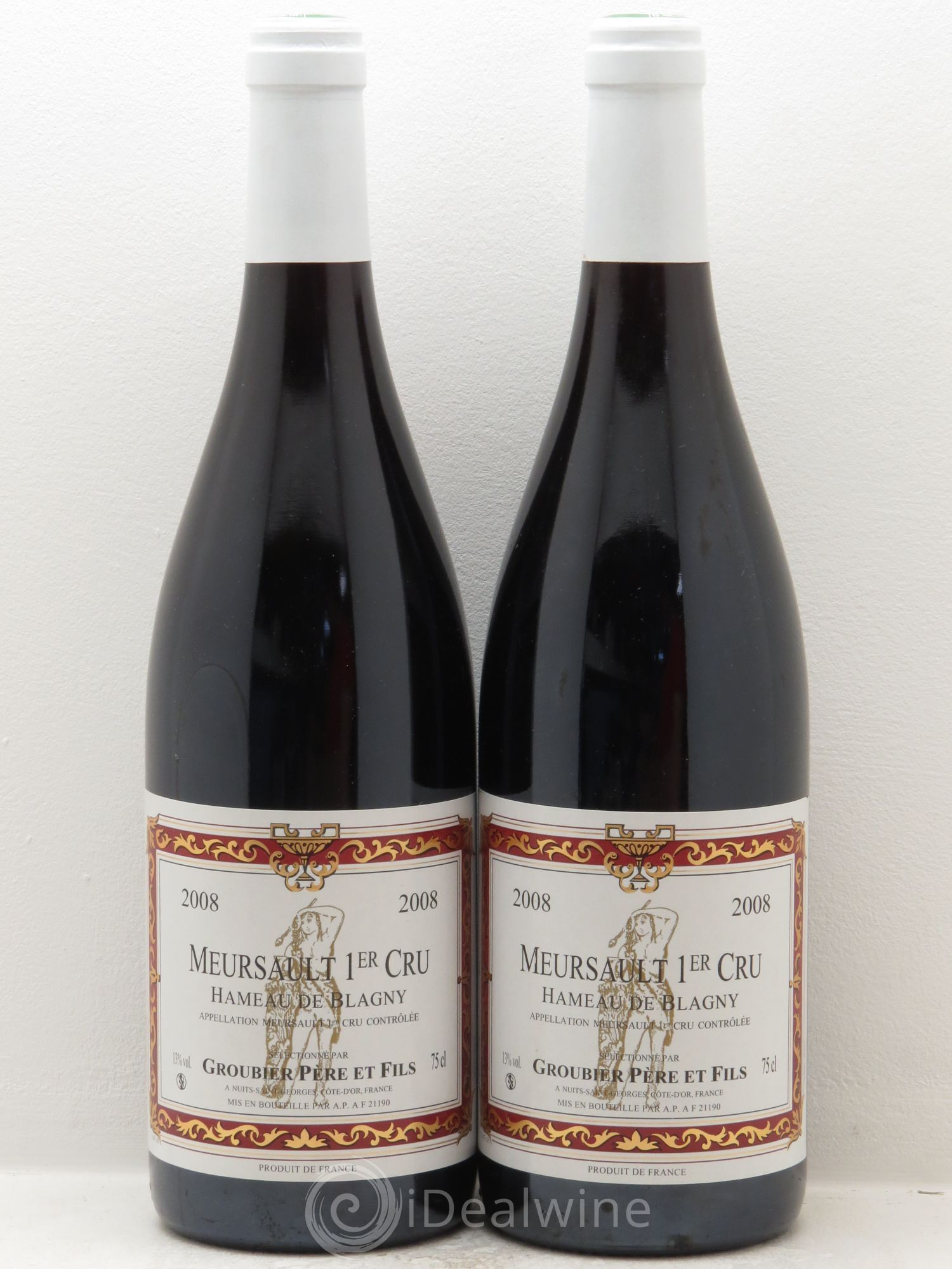 Meursault 1er cru Hameau de Blagny Groubier 2008 - Posten von 2 Flaschen - 0
