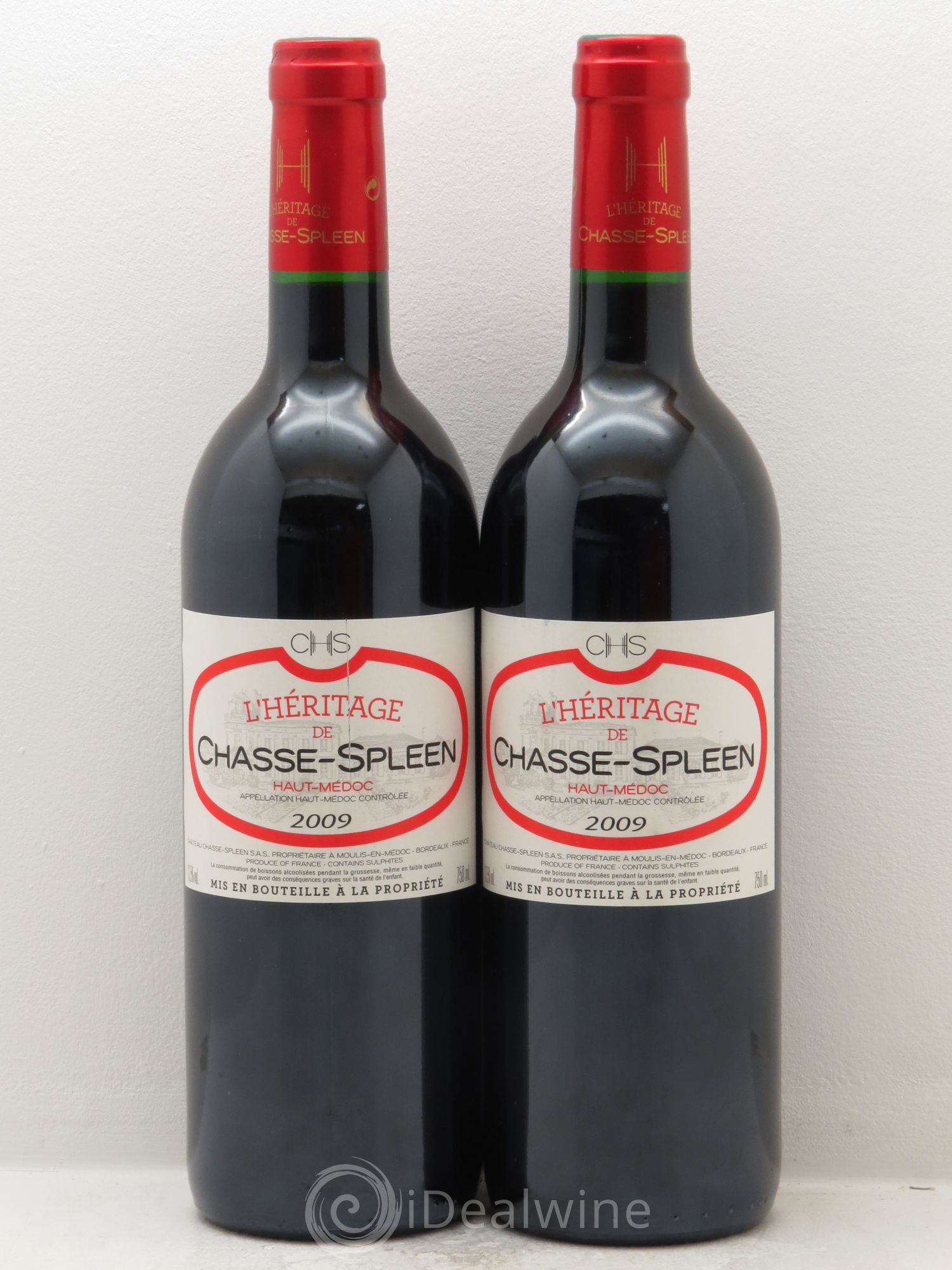 Héritage (Ermitage) de Chasse Spleen 2009 - Lot de 2 bouteilles - 0