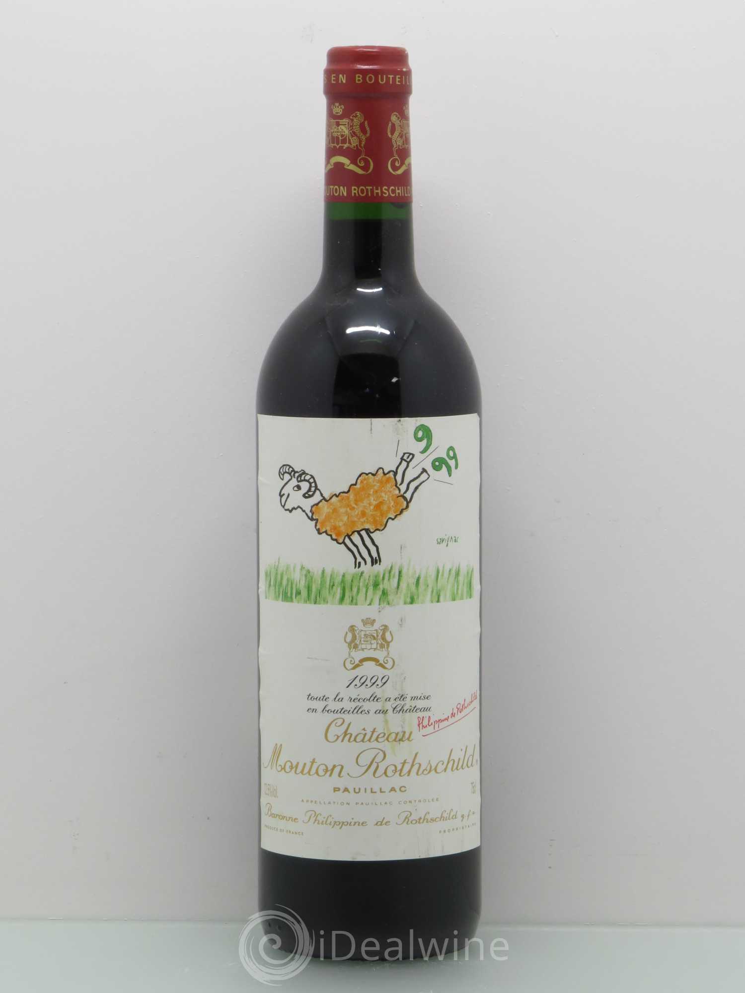 Château Mouton Rothschild 1er Grand Cru Classé 1999 - Lot de 1 bouteille - 0