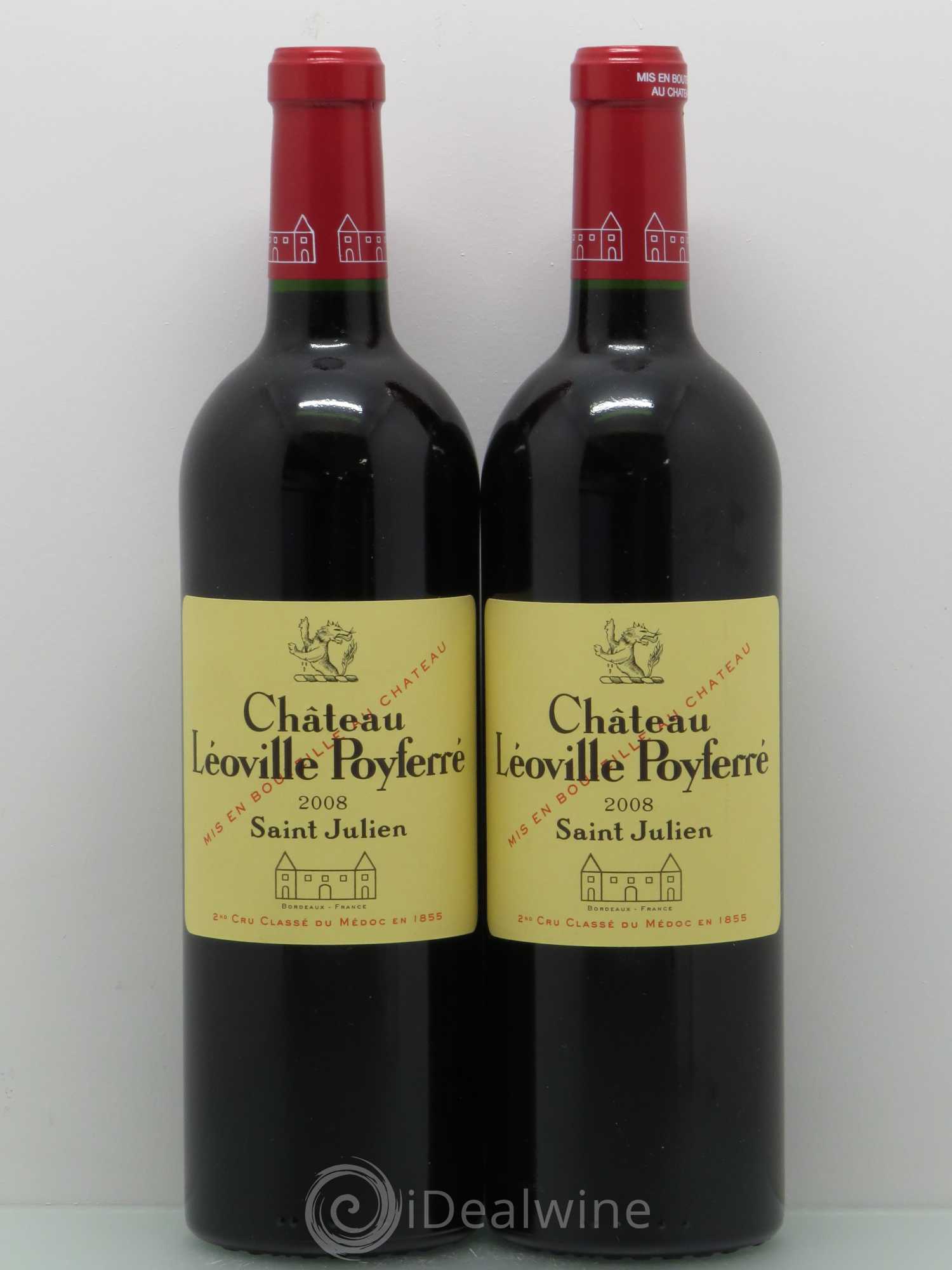 Château Léoville Poyferré 2ème Grand Cru Classé 2008 - Lot de 2 bouteilles - 0