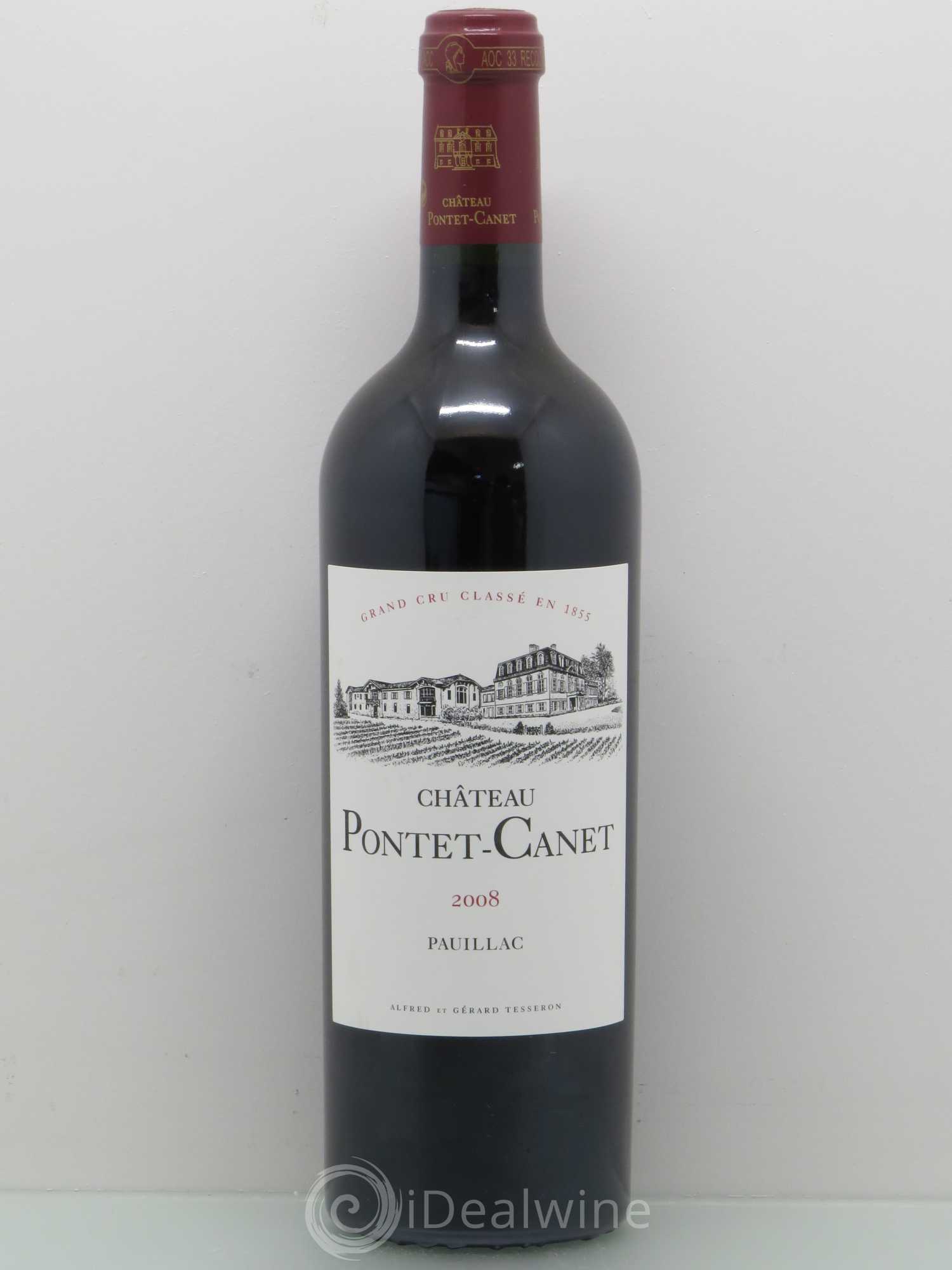 Château Pontet Canet 5ème Grand Cru Classé 2008 - Lot de 1 bouteille - 0