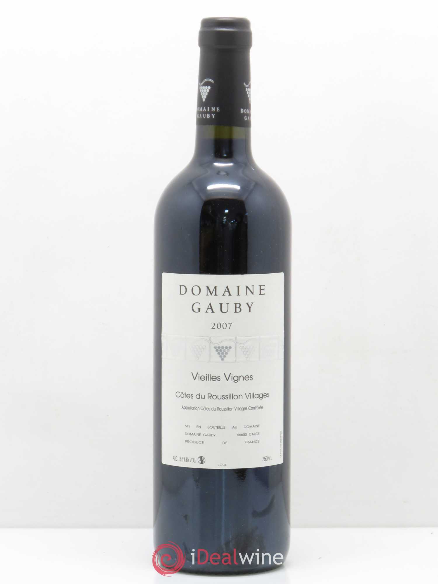 Côtes du Roussillon Villages Vieilles vignes Gauby (Domaine) 2007 - Lot de 1 bouteille - 0