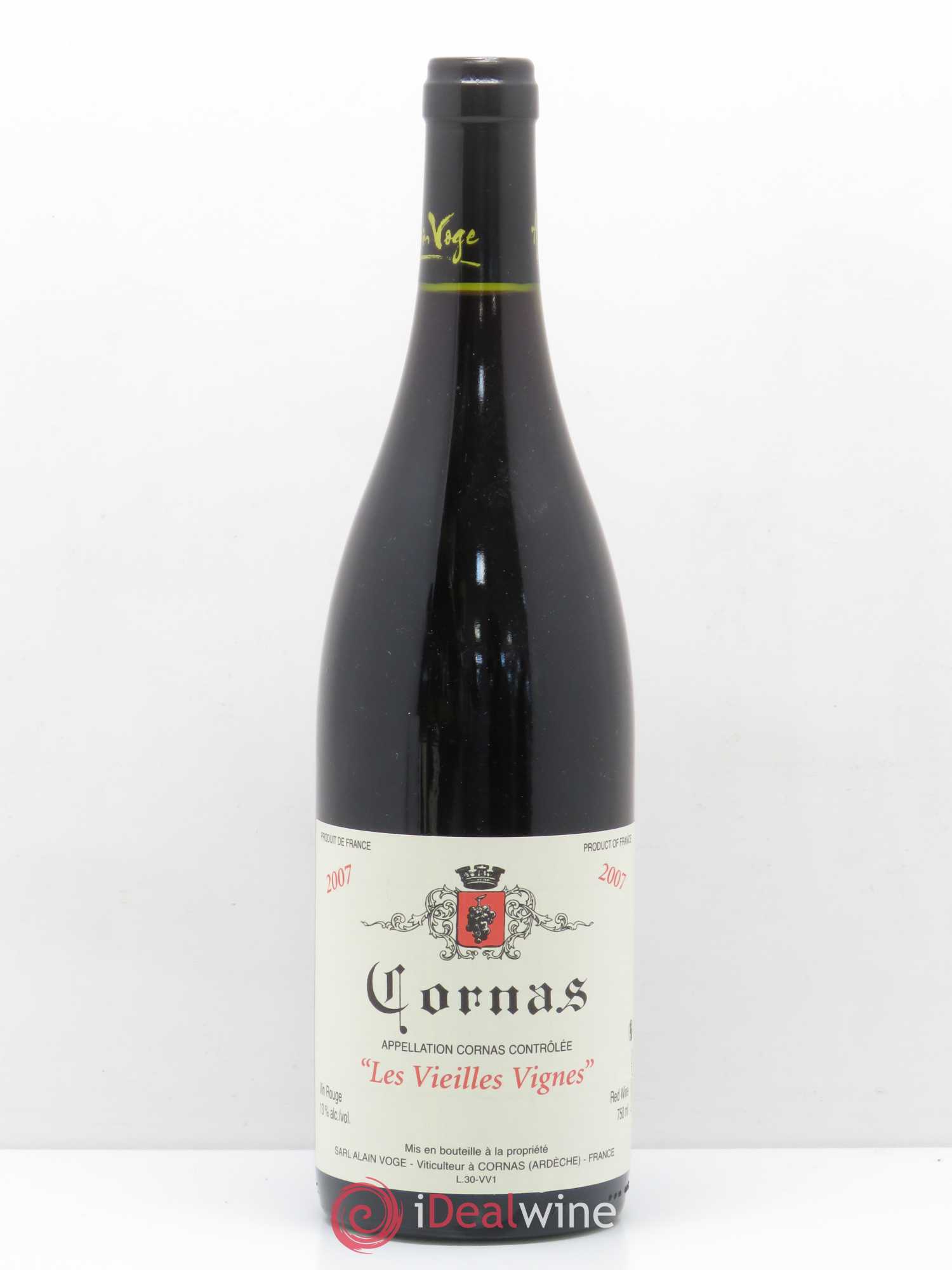 Cornas Les Vieilles Vignes Alain Voge (Domaine) 2007 - Lot de 1 bouteille - 0