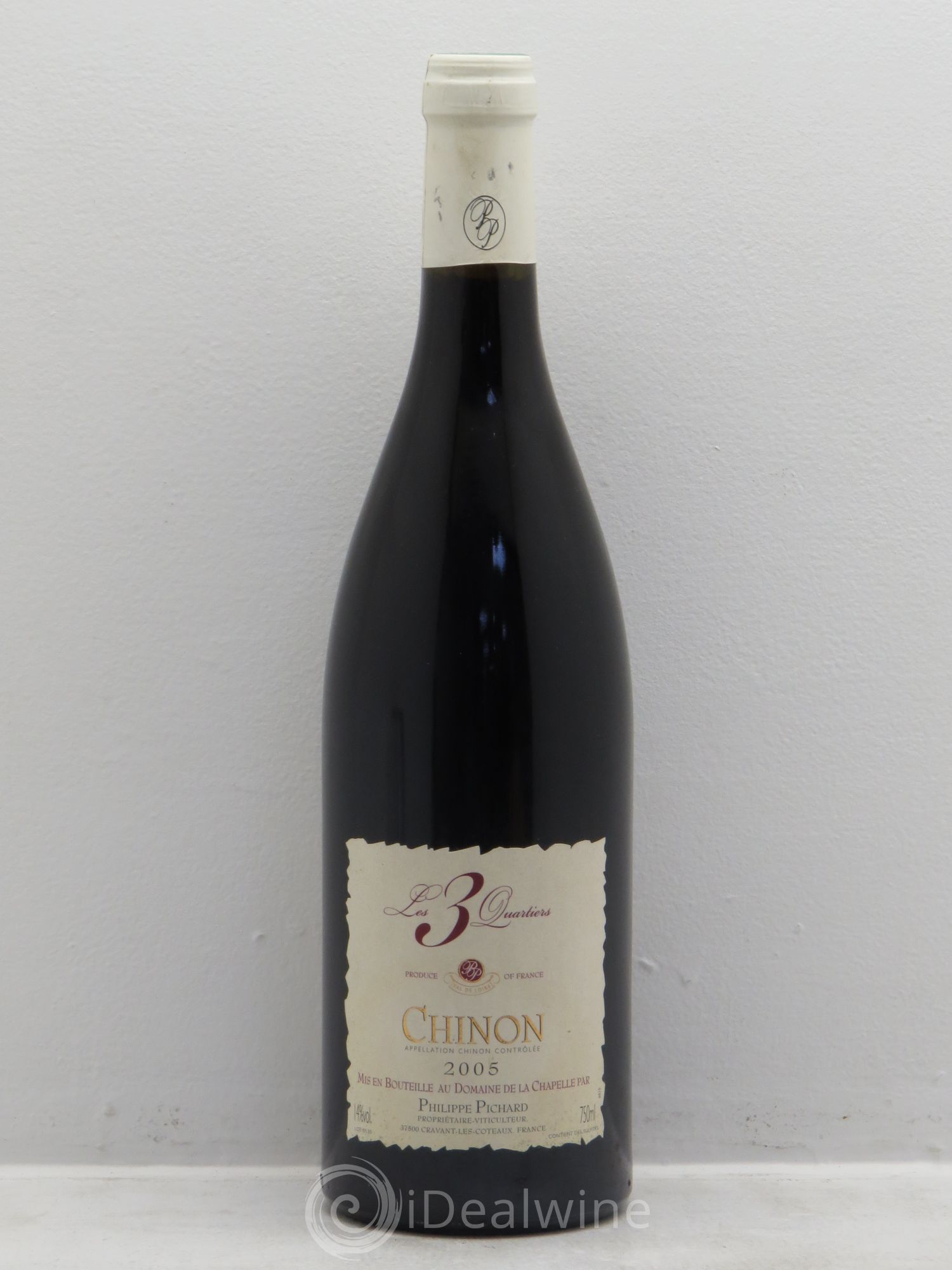 Chinon Les 3 quartiers Vieilles .Domaine Pichard 2005 - Posten von 1 Flasche - 0