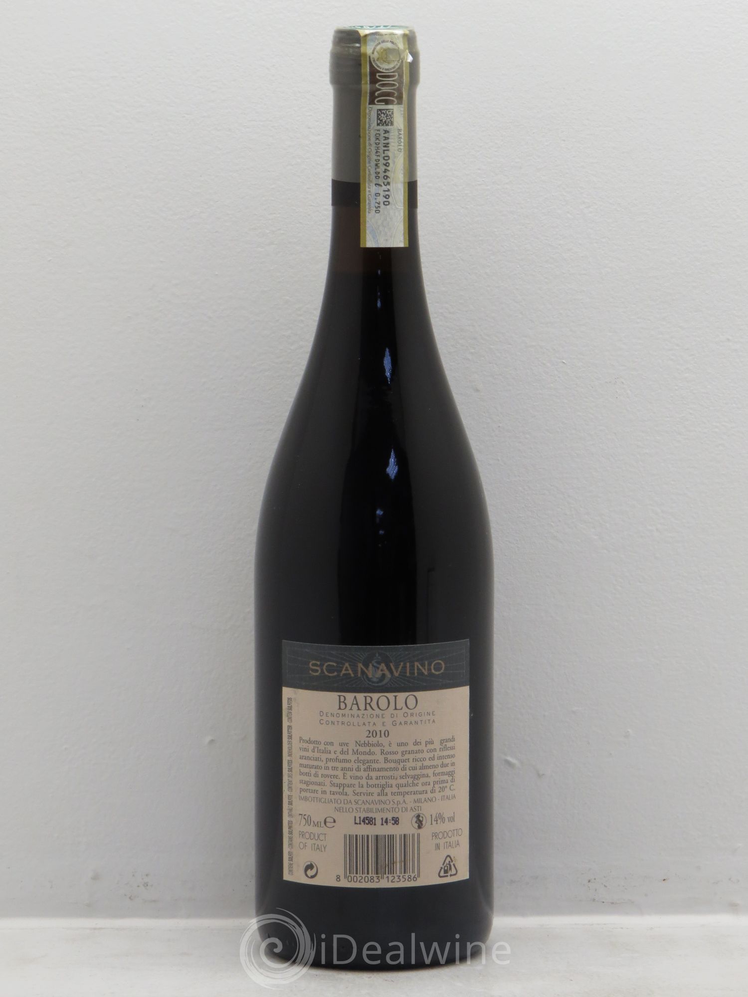 Barolo Scanavino 2010 - Lot de 1 bouteille - 1