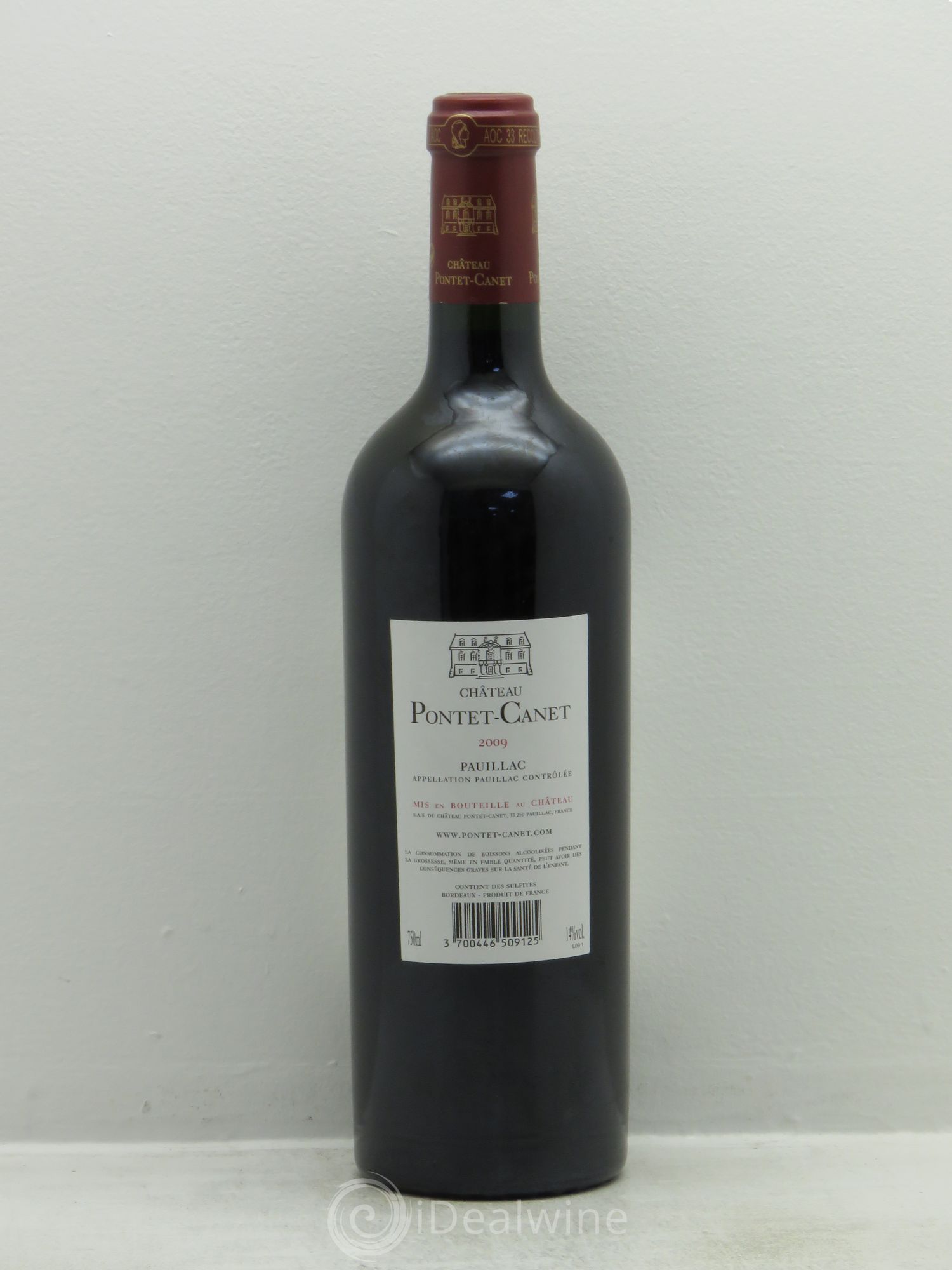 Château Pontet Canet 5ème Grand Cru Classé 2009 - Lot de 1 bouteille - 1