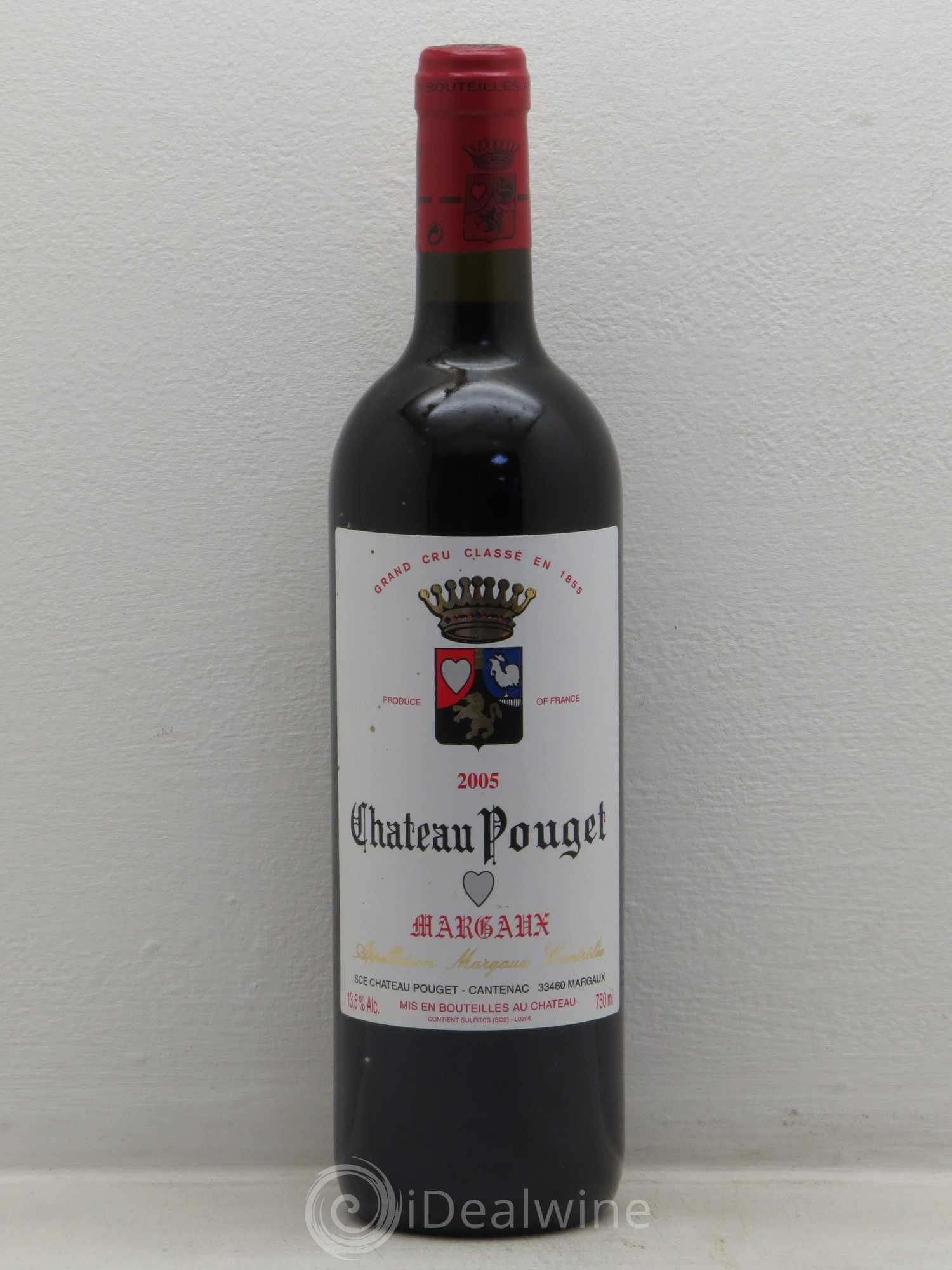 Château Pouget 4ème Grand Cru Classé 2005 - Lot de 1 bouteille - 0