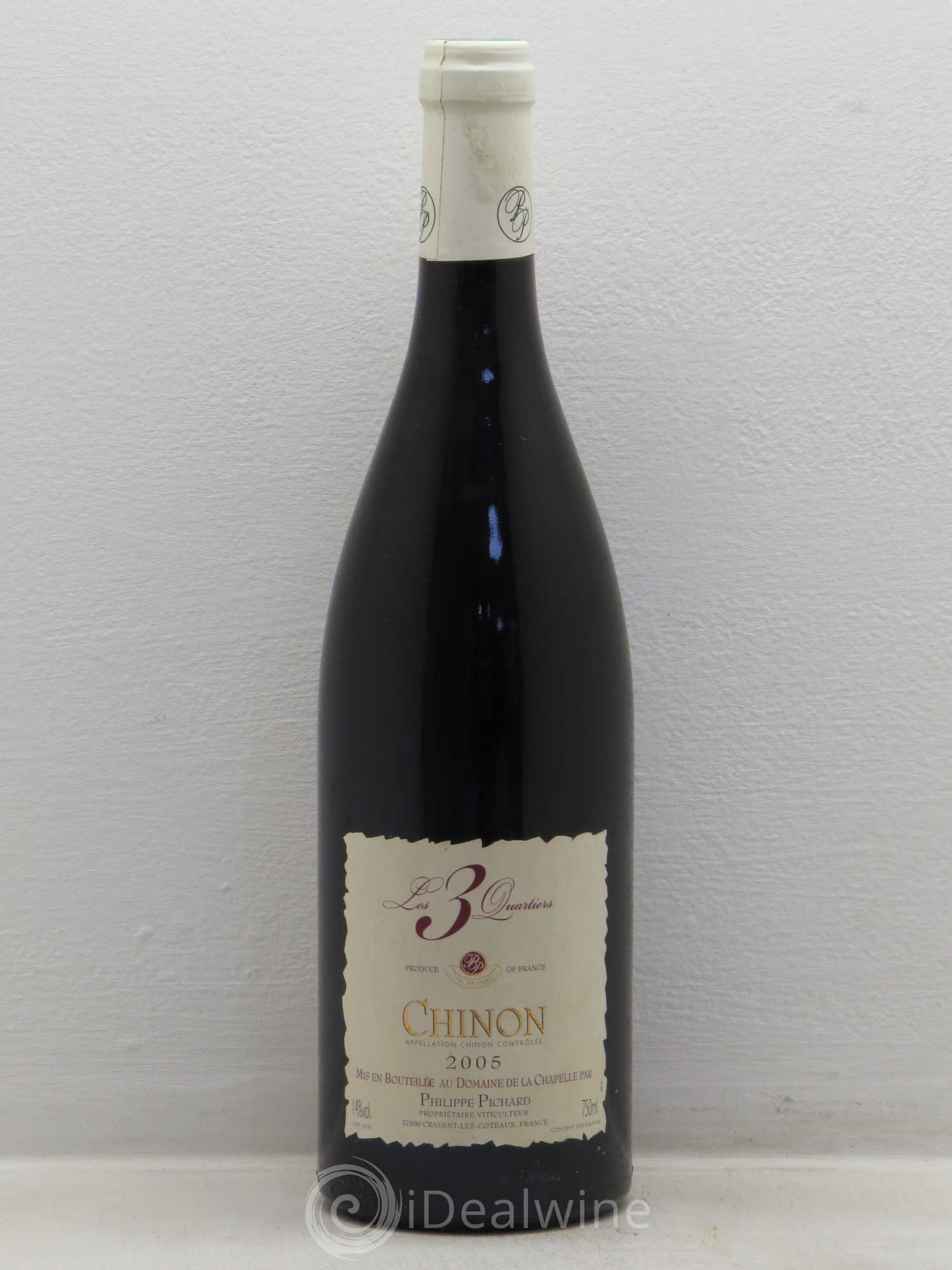 Chinon Les 3 Quartiers Vieilles Vignes - Domaine Pichard 2005 - Posten von 1 Flasche - 0