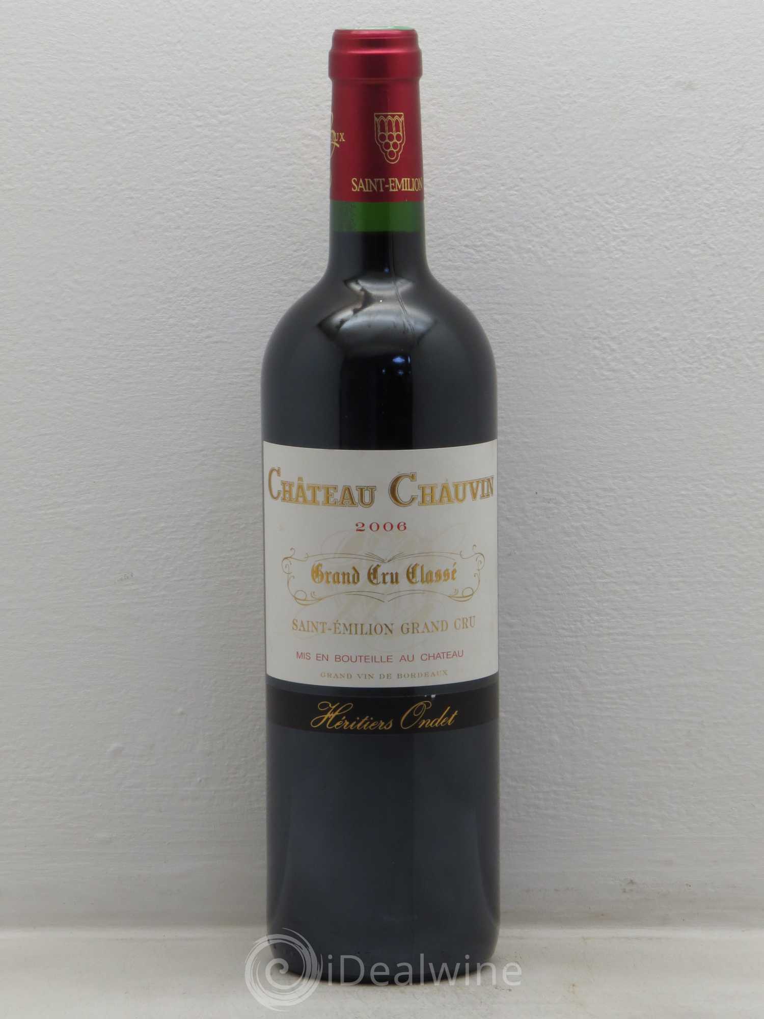 Château Chauvin Grand Cru Classé 2006 - Lot de 1 bouteille - 0