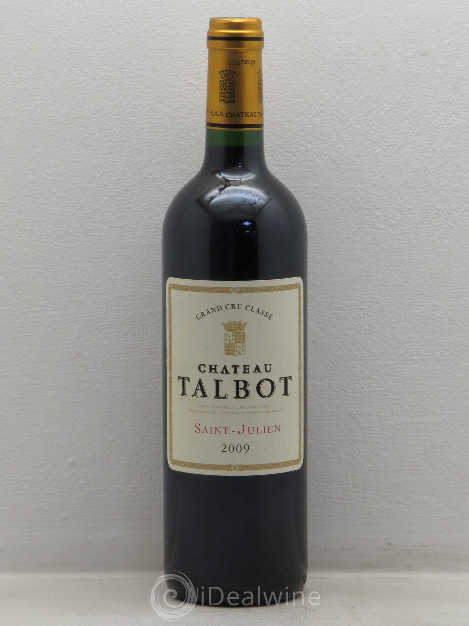 Château Talbot 4ème Grand Cru Classé 2009 - Lot de 1 bouteille - 0