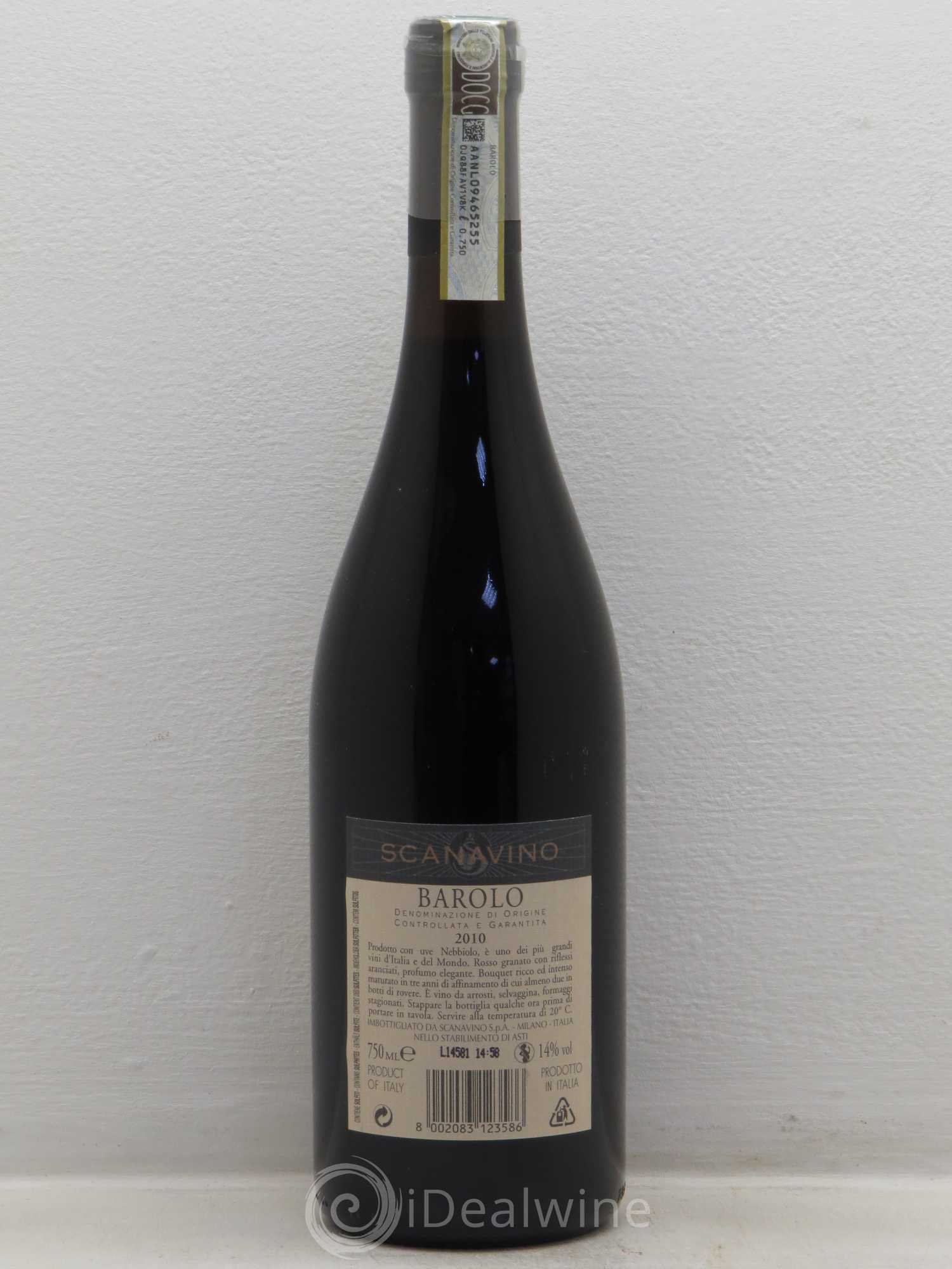 Barolo Scanavino 2010 - Lot de 1 bouteille - 1