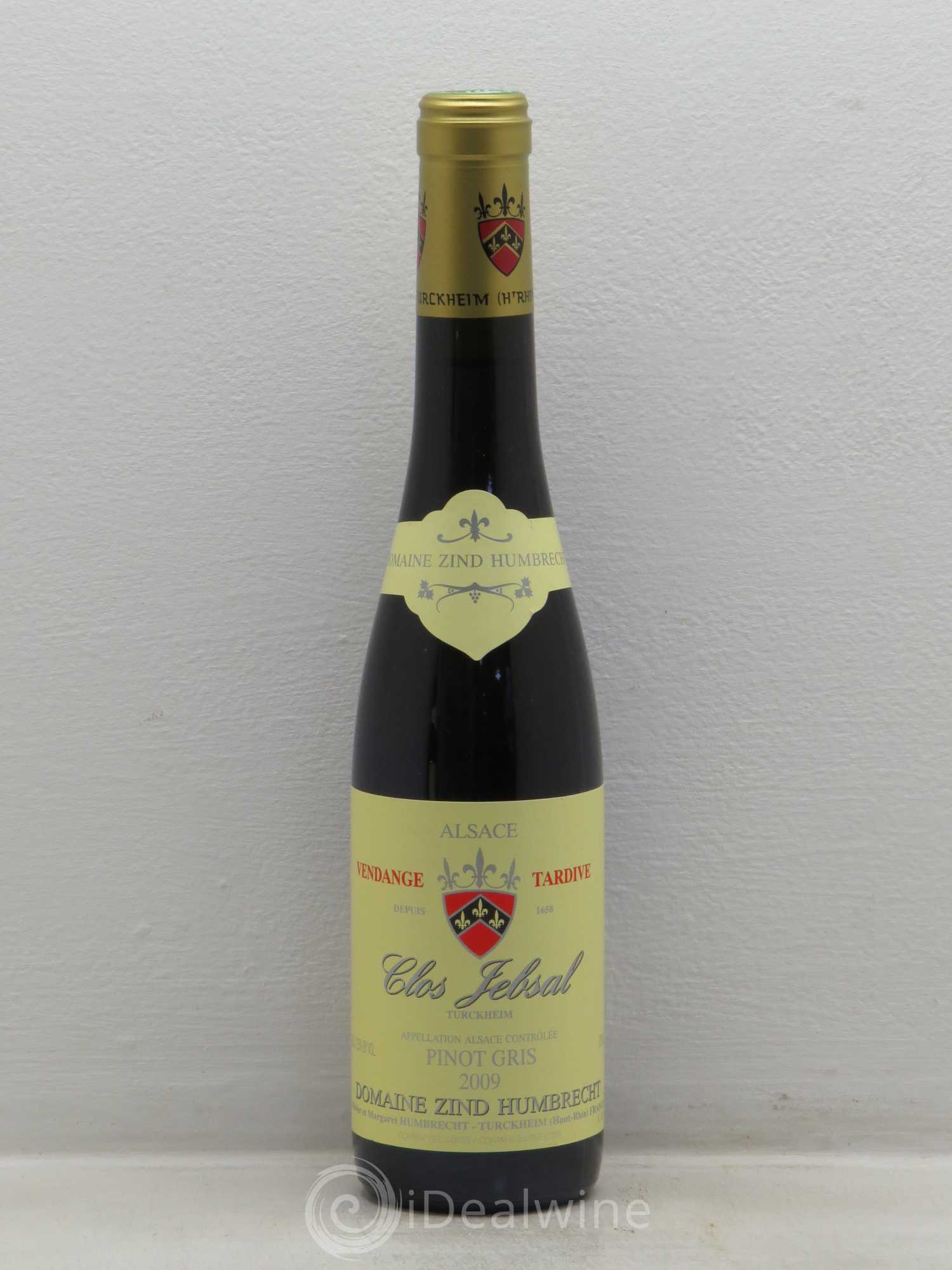 Alsace Pinot Gris Clos Jebsal Vendanges Tardives Zind-Humbrecht (Domaine) 2009 - Lotto di 1 mezza bottiglia - 0