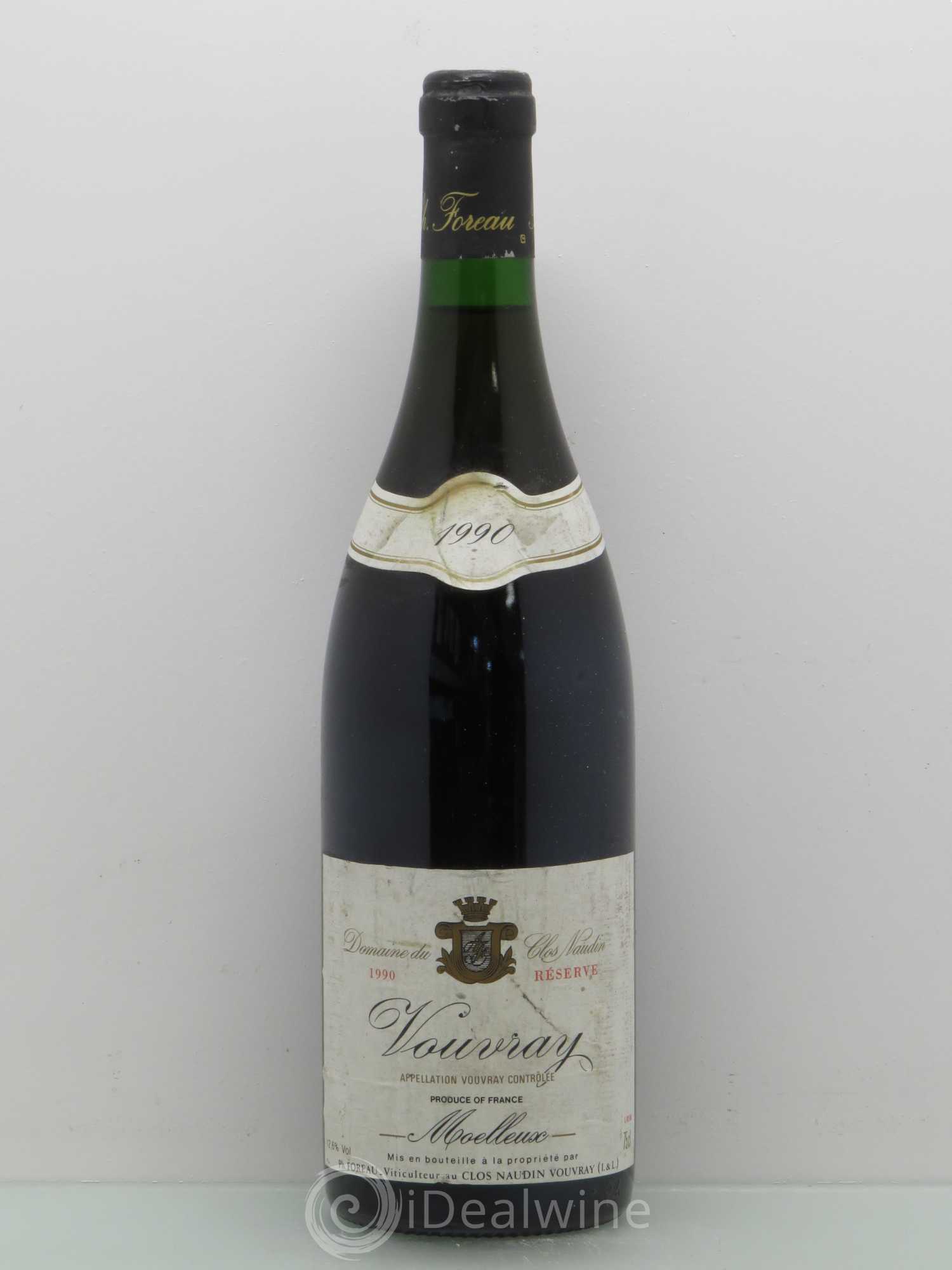 Vouvray Moelleux Réserve Clos Naudin - Philippe Foreau 1990 - Lotto di 1 bottiglia - 0