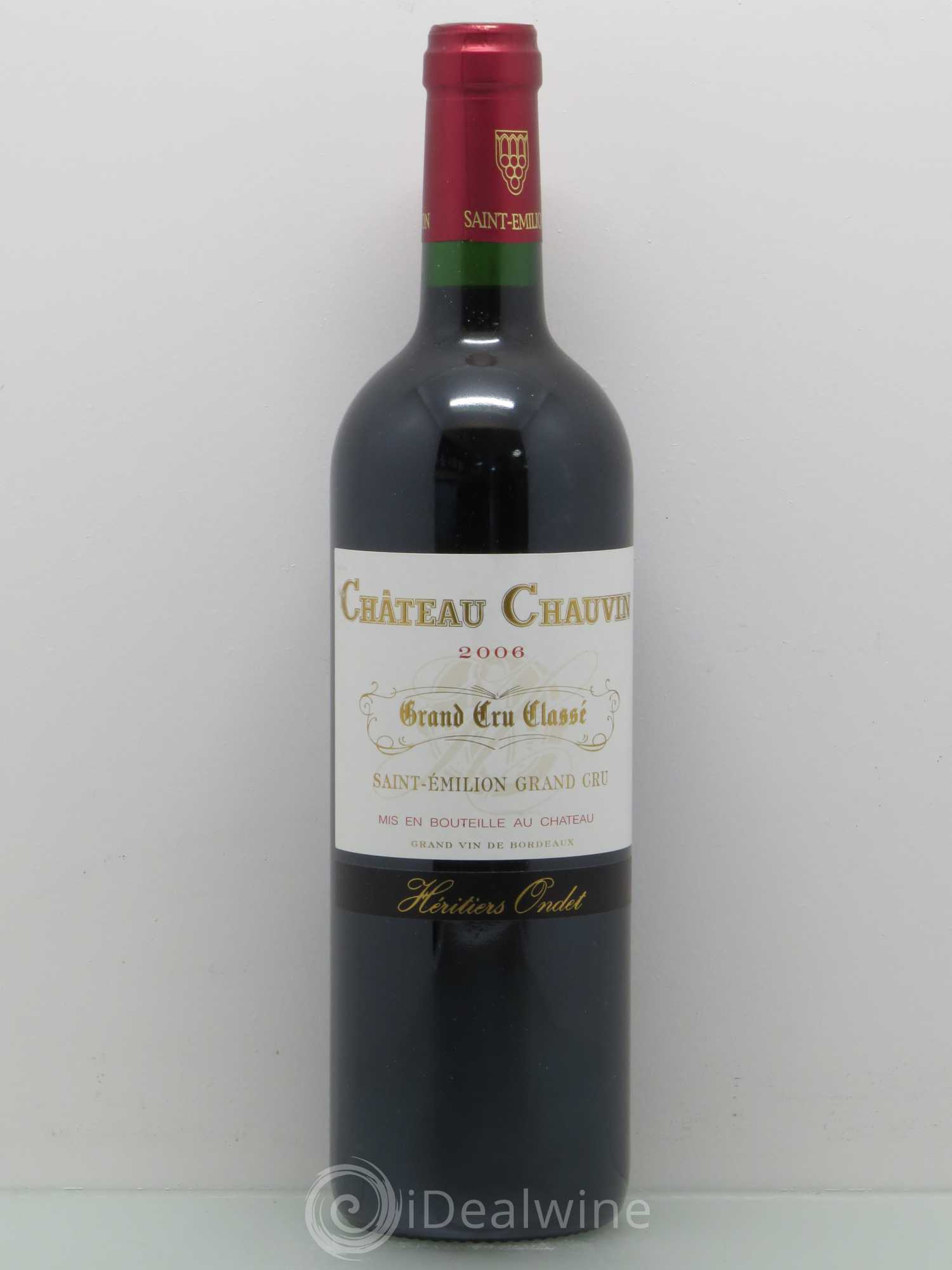 Château Chauvin Grand Cru Classé 2006 - Lot de 1 bouteille - 0