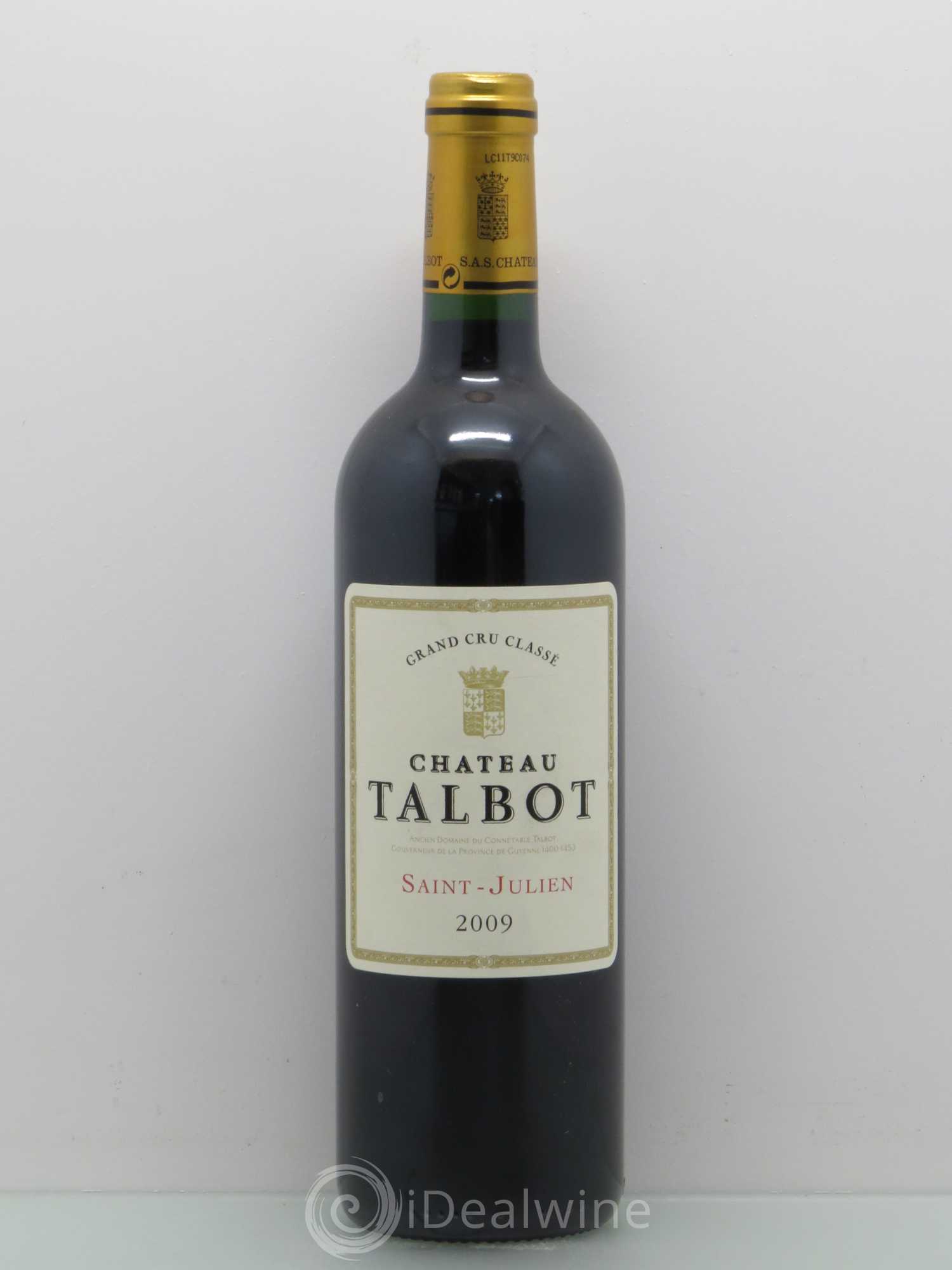 Château Talbot 4ème Grand Cru Classé 2009 - Lot de 1 bouteille - 0