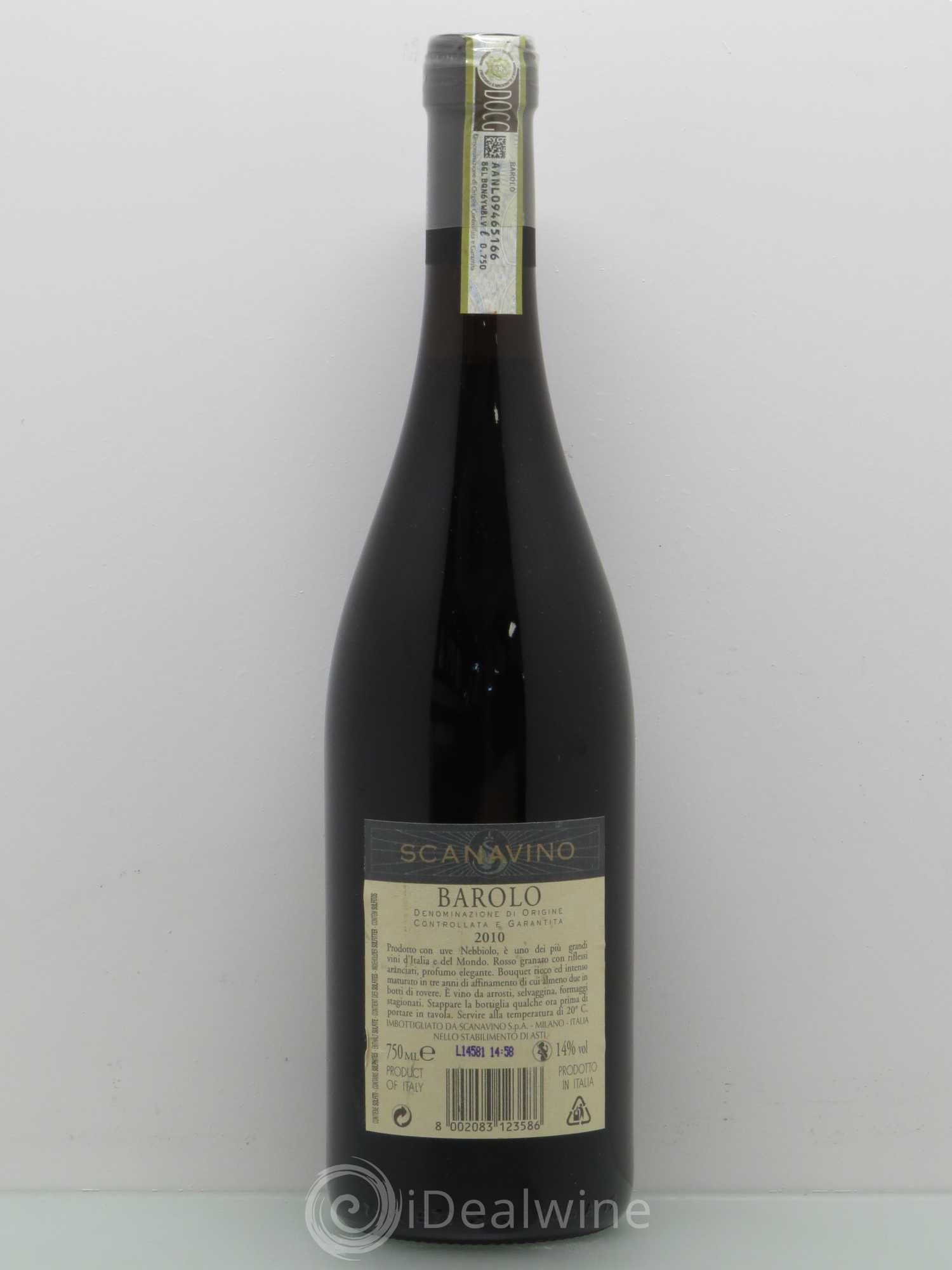 Barolo Scanavino 2010 - Lot de 1 bouteille - 1