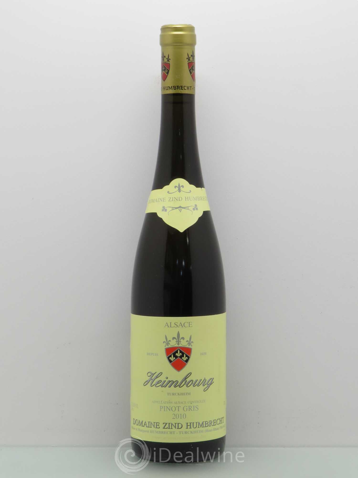 Alsace Pinot Gris Heimbourg Zind-Humbrecht (Domaine) 2010 - Lot de 1 bouteille - 0