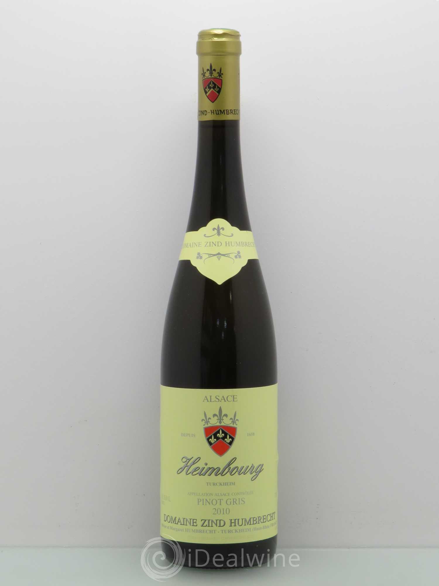 Alsace Pinot Gris Heimbourg Zind-Humbrecht (Domaine) 2010 - Lot de 1 bouteille - 0