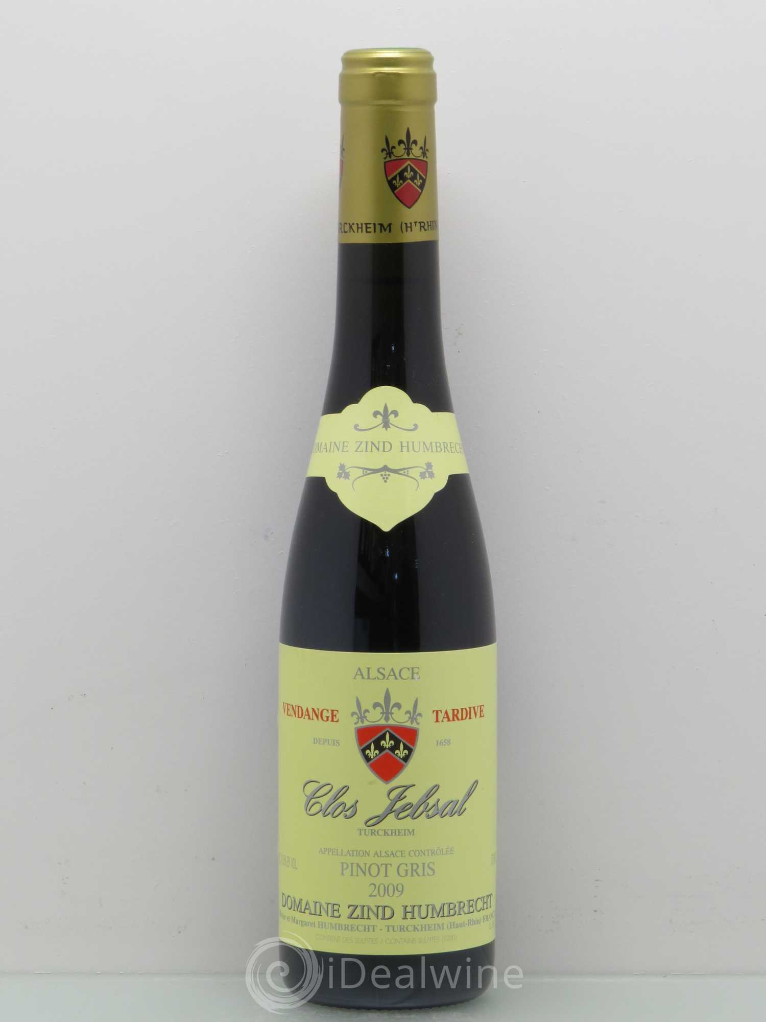 Alsace Pinot Gris Clos Jebsal Vendanges Tardives Zind-Humbrecht (Domaine) (senza prezzo di riserva) 2009 - Lotto di 1 mezza bottiglia - 0