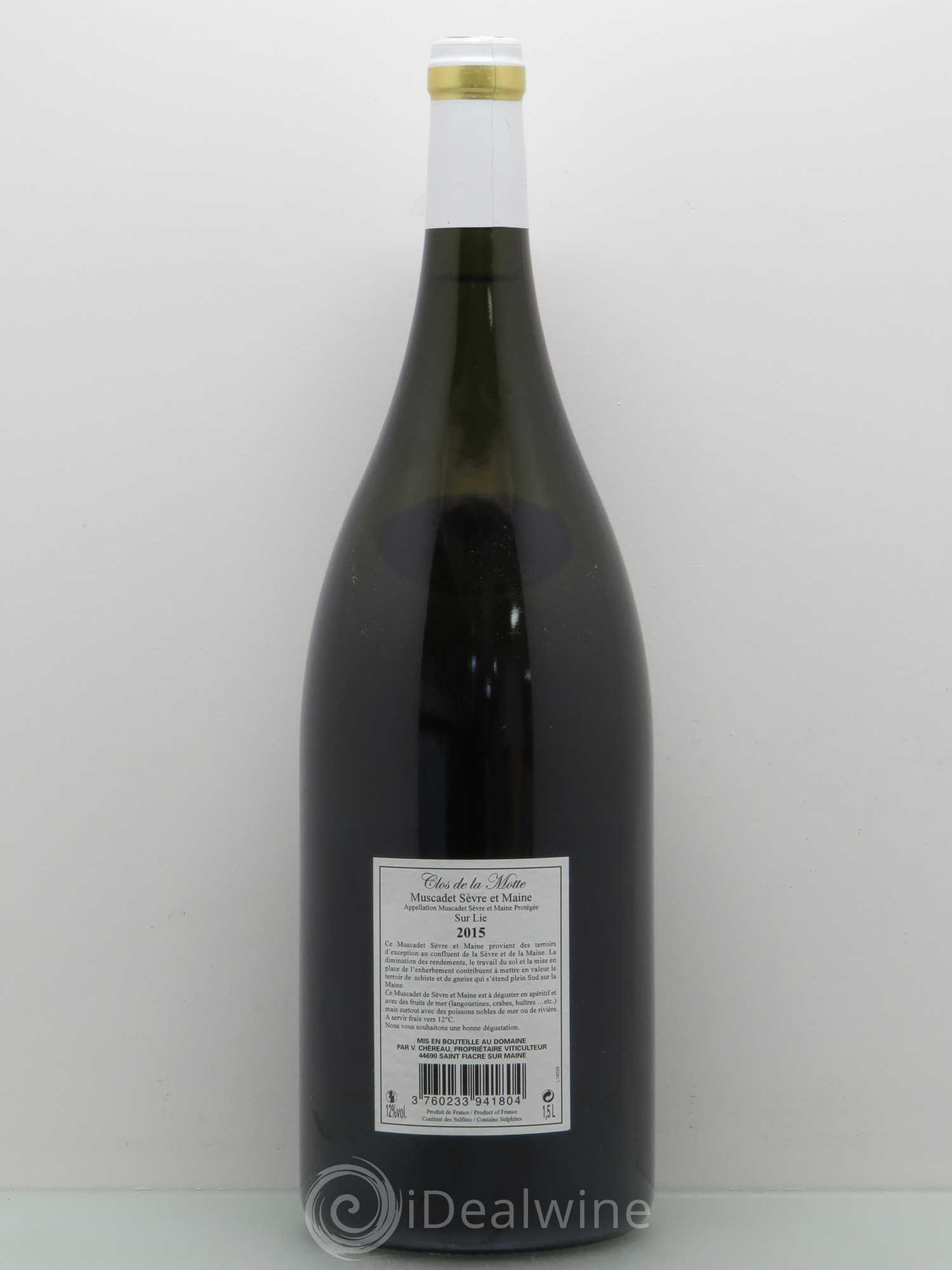 Muscadet-Sèvre-et-Maine Clos de la Motte - Domaine Chéreau 2015 - Posten von 1 Magnum - 1