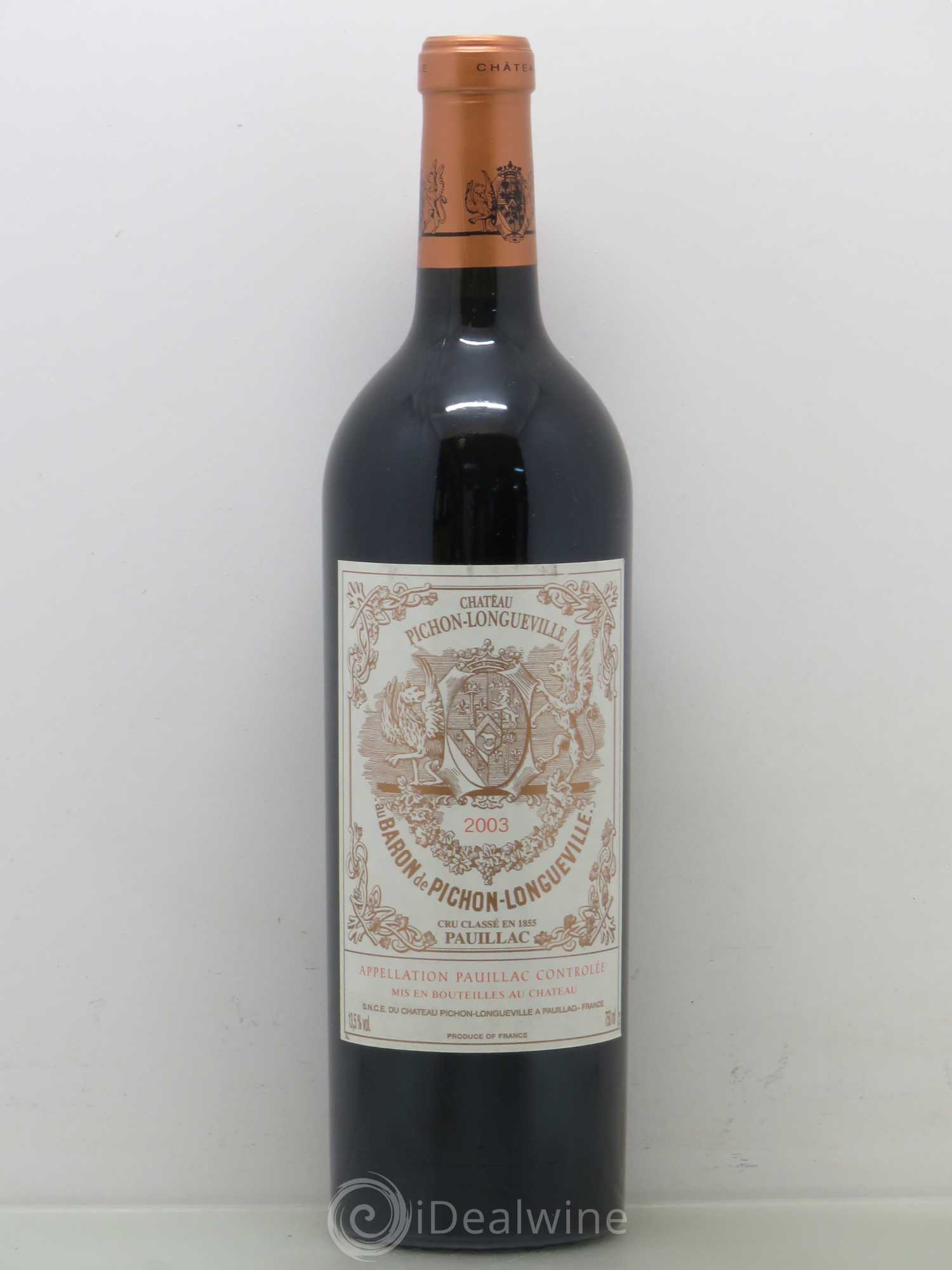 Pichon Longueville Baron 2ème Grand Cru Classé 2003 - Lot de 1 bouteille - 0