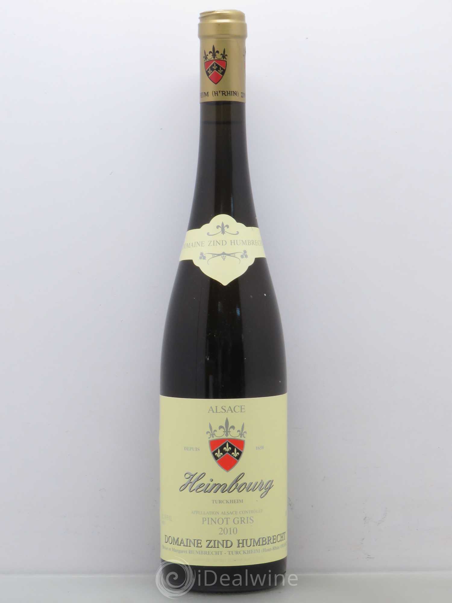 Alsace Pinot Gris Heimbourg Zind-Humbrecht (Domaine) 2010 - Lot de 1 bouteille - 0