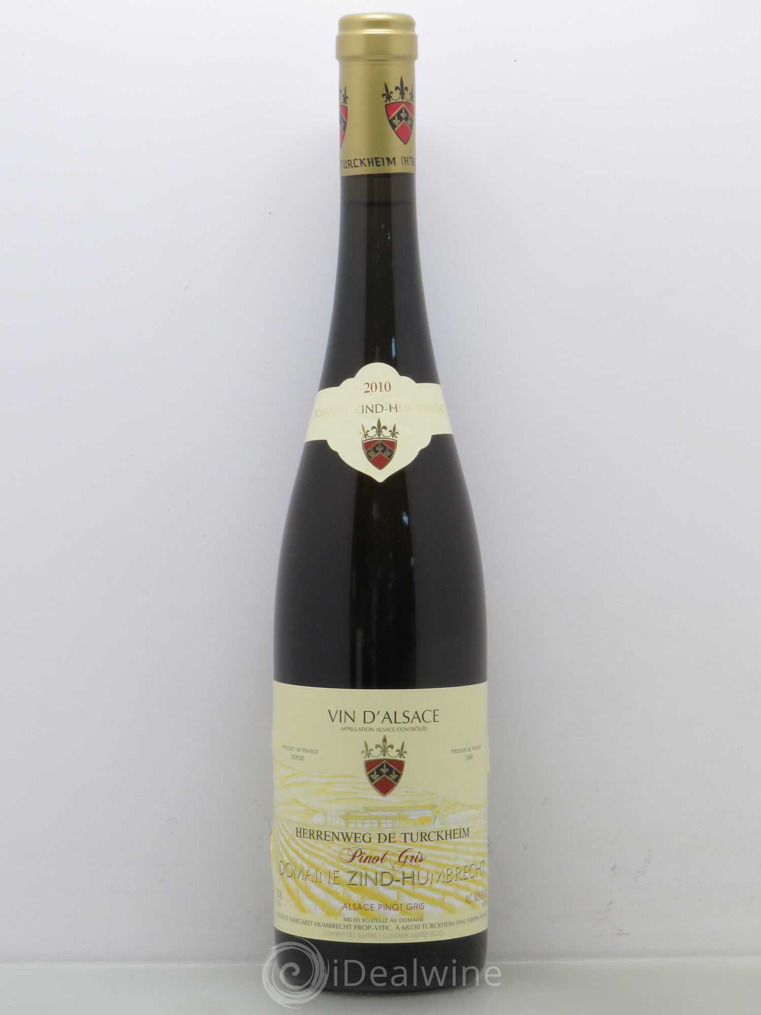 Alsace Pinot Gris (anciennement Tokay) Zind-Humbrecht (Domaine) Herrenweg de Turckheim 2010 - Posten von 1 Flasche - 0