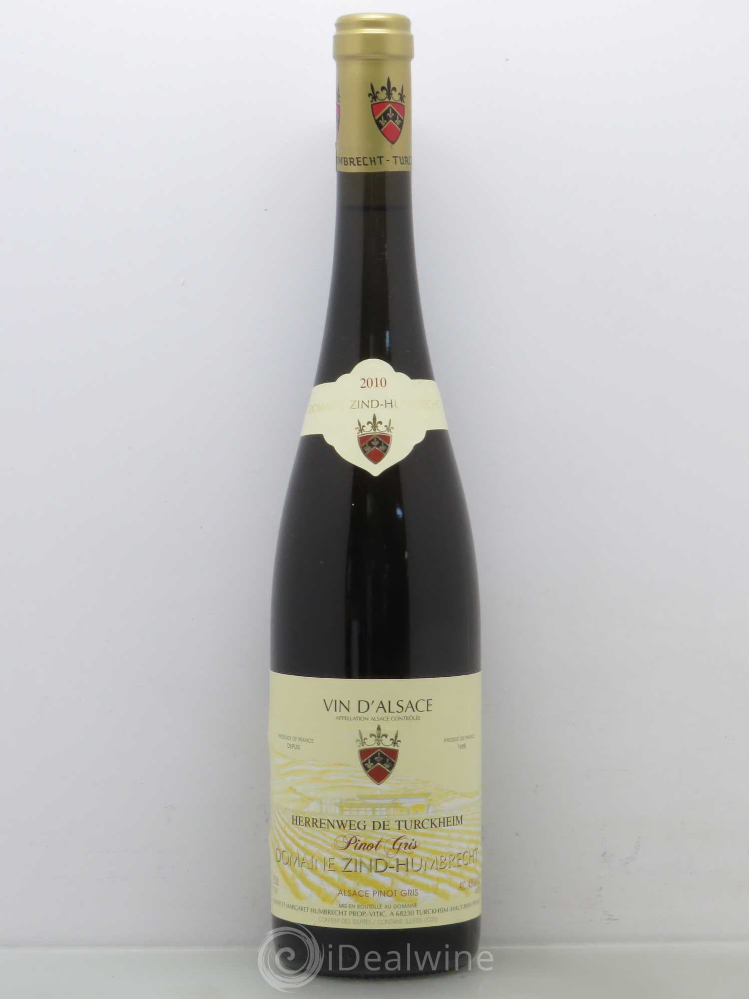 Alsace Pinot Gris (anciennement Tokay) Zind-Humbrecht (Domaine) Herrenweg de Turckheim 2010 - Posten von 1 Flasche - 0
