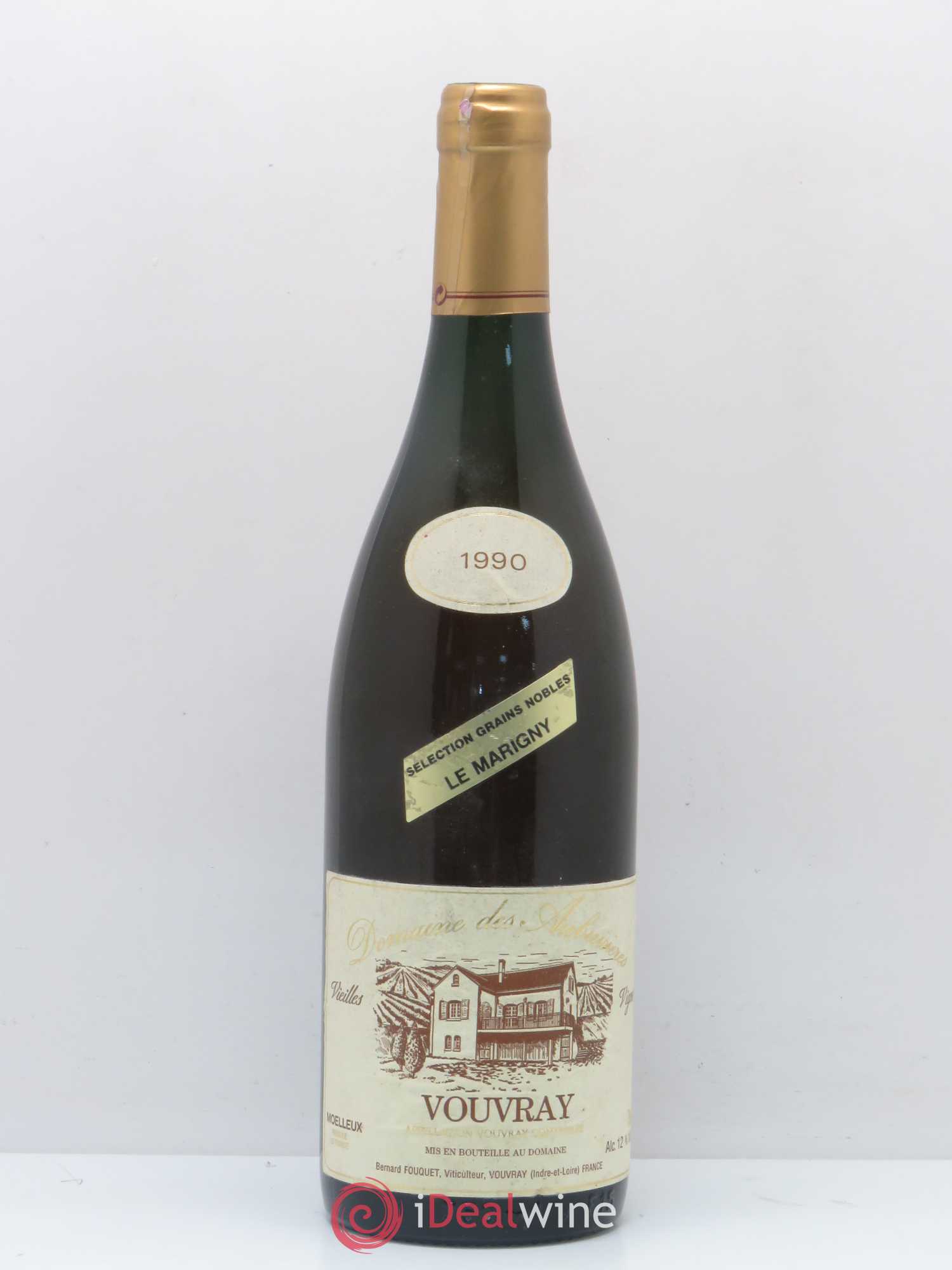 Vouvray Le Marigny Séléction de grains nobles Domaine des Aubuissieres 1990 - Posten von 1 Flasche - 0