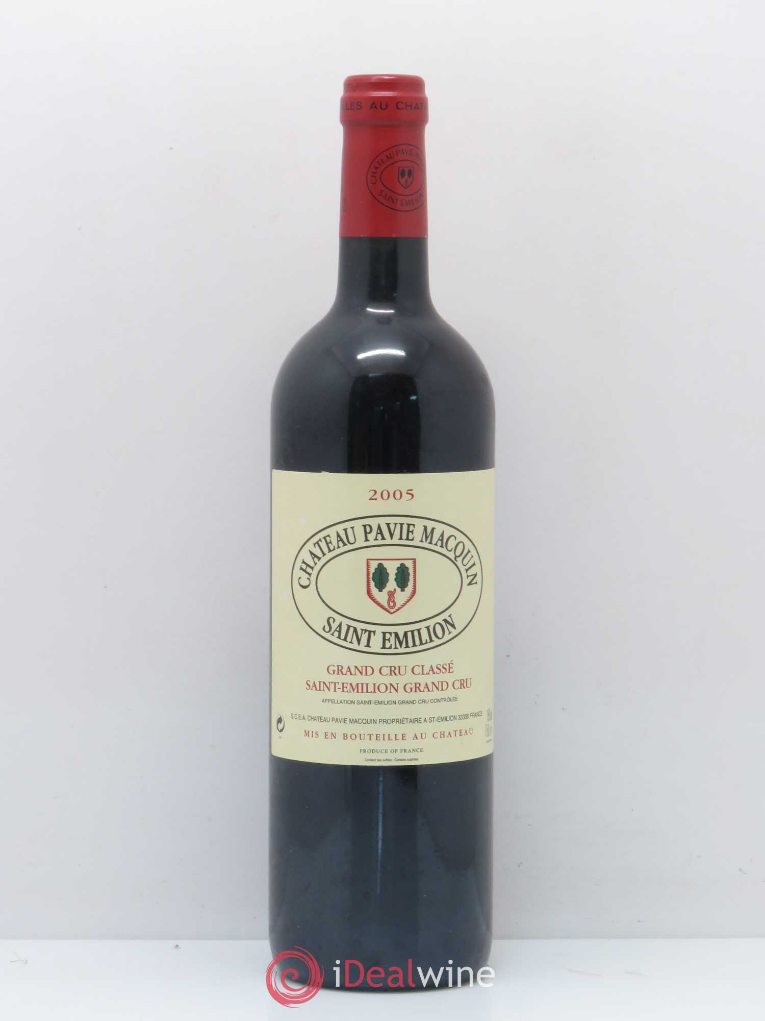 Château Pavie Macquin 1er Grand Cru Classé B 2005 - Lot de 1 bouteille - 0