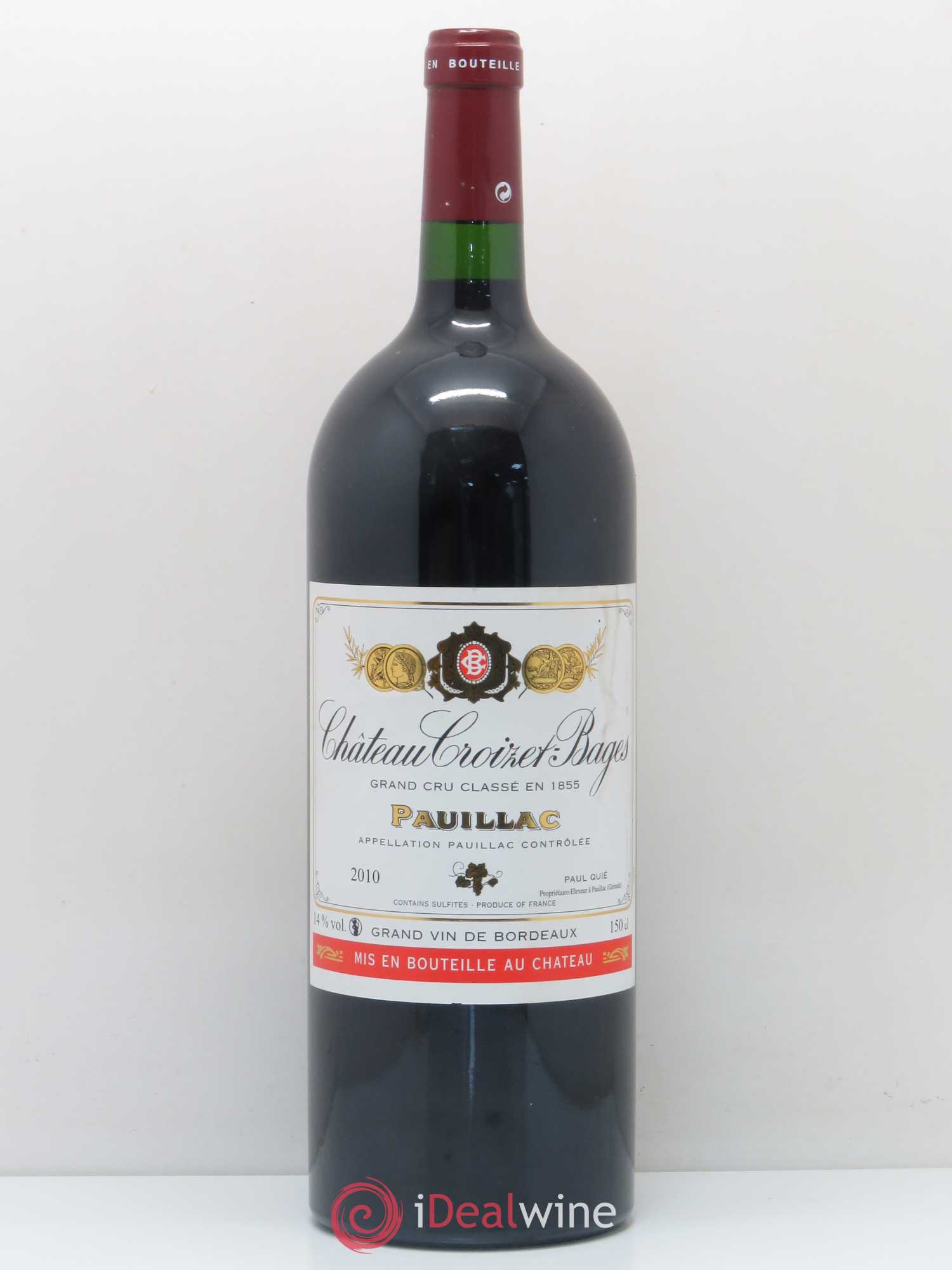 Château Croizet Bages 5ème Grand Cru Classé 2010 - Lot de 1 magnum - 0
