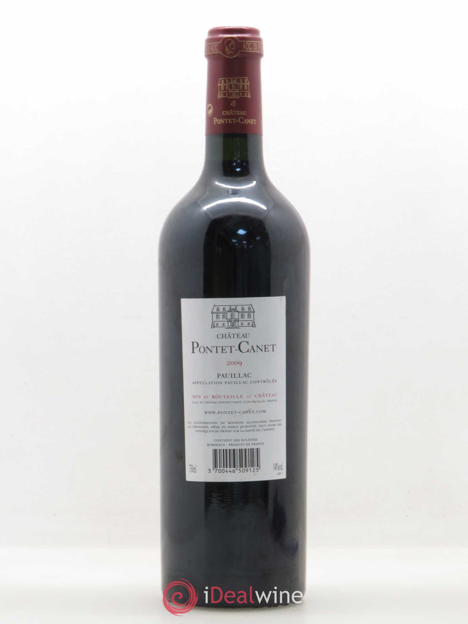 Château Pontet Canet 5ème Grand Cru Classé 2009 - Lot de 1 bouteille - 1