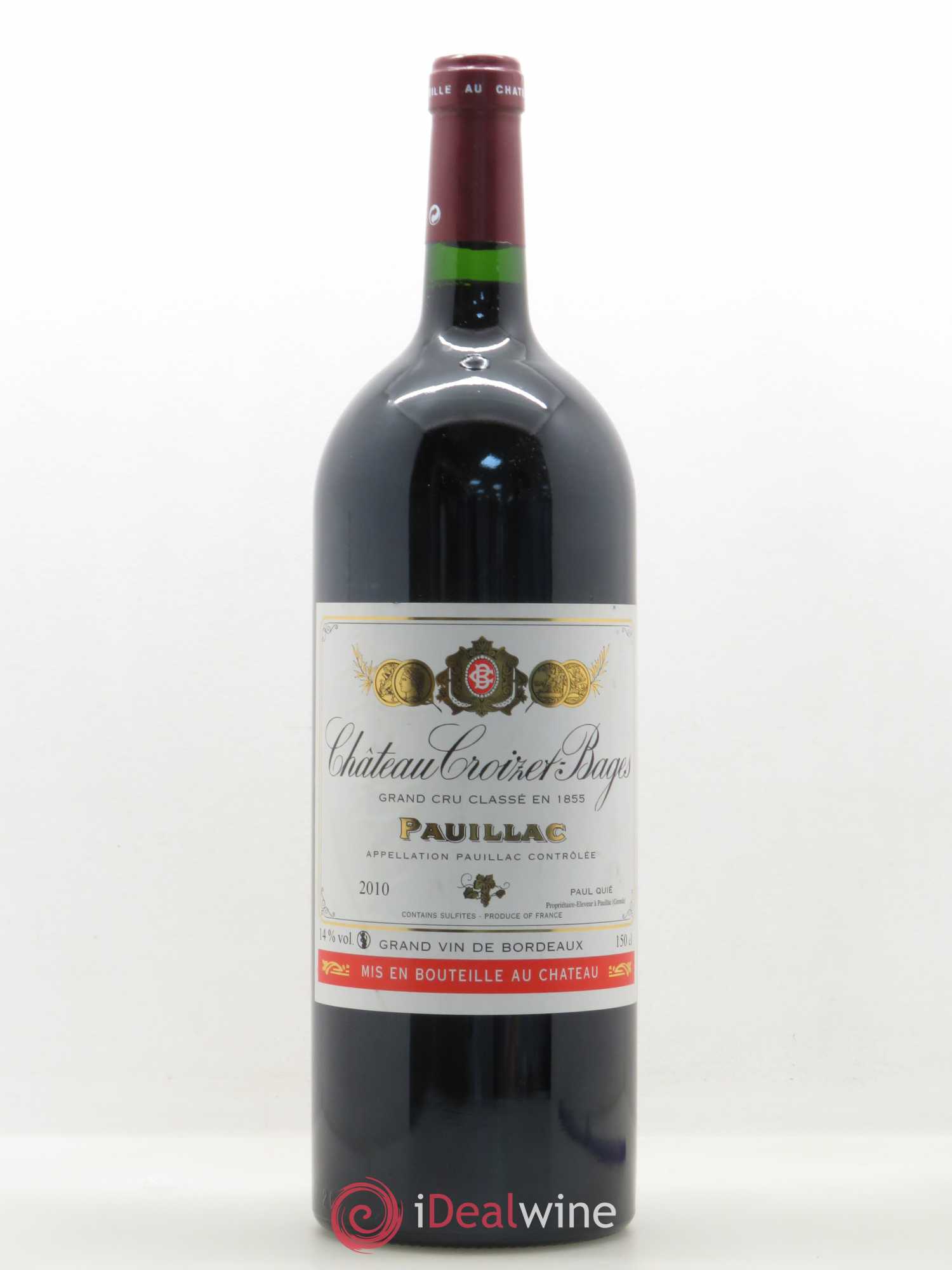 Château Croizet Bages 5ème Grand Cru Classé 2010 - Lot de 1 magnum - 0