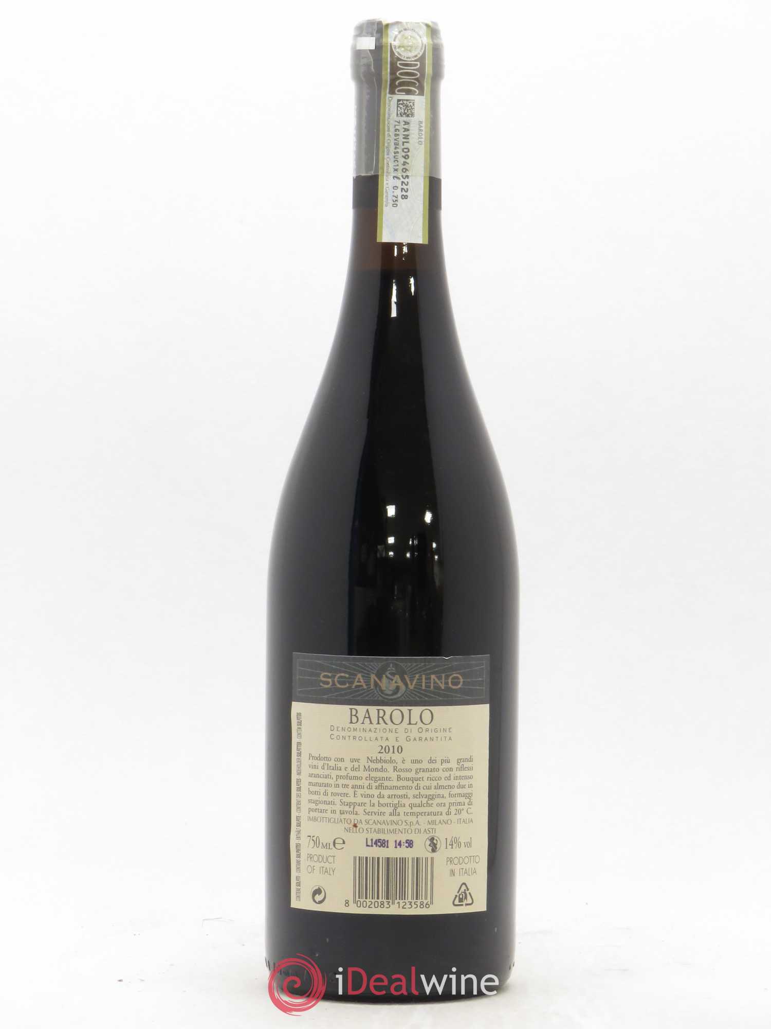 Barolo Scanavino 2010 - Lot de 1 bouteille - 1