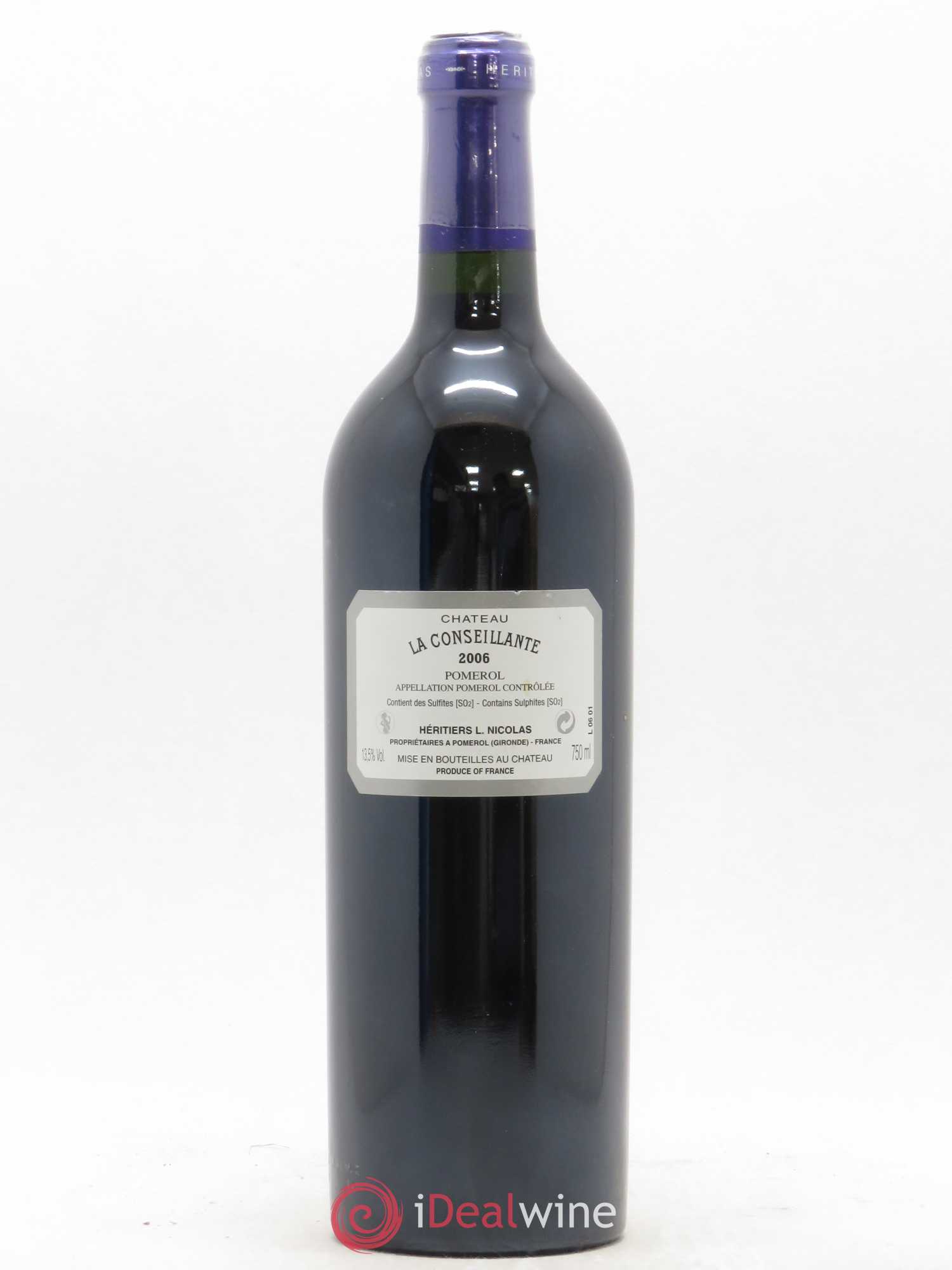Château la Conseillante 2006 - Lot de 1 bouteille - 1