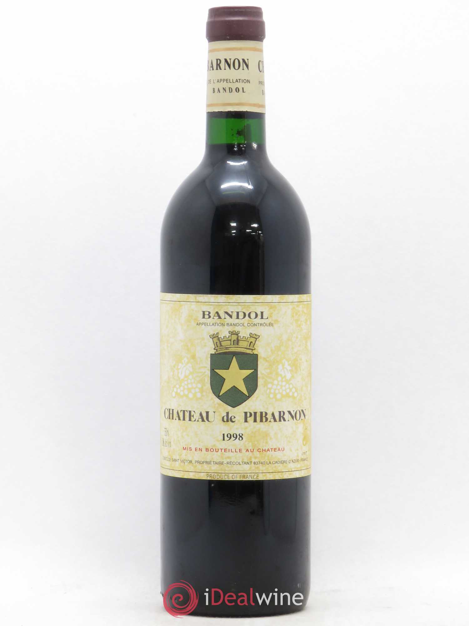 Bandol Château de Pibarnon Comte de Saint-Victor 1998 - Lot de 1 bouteille - 0